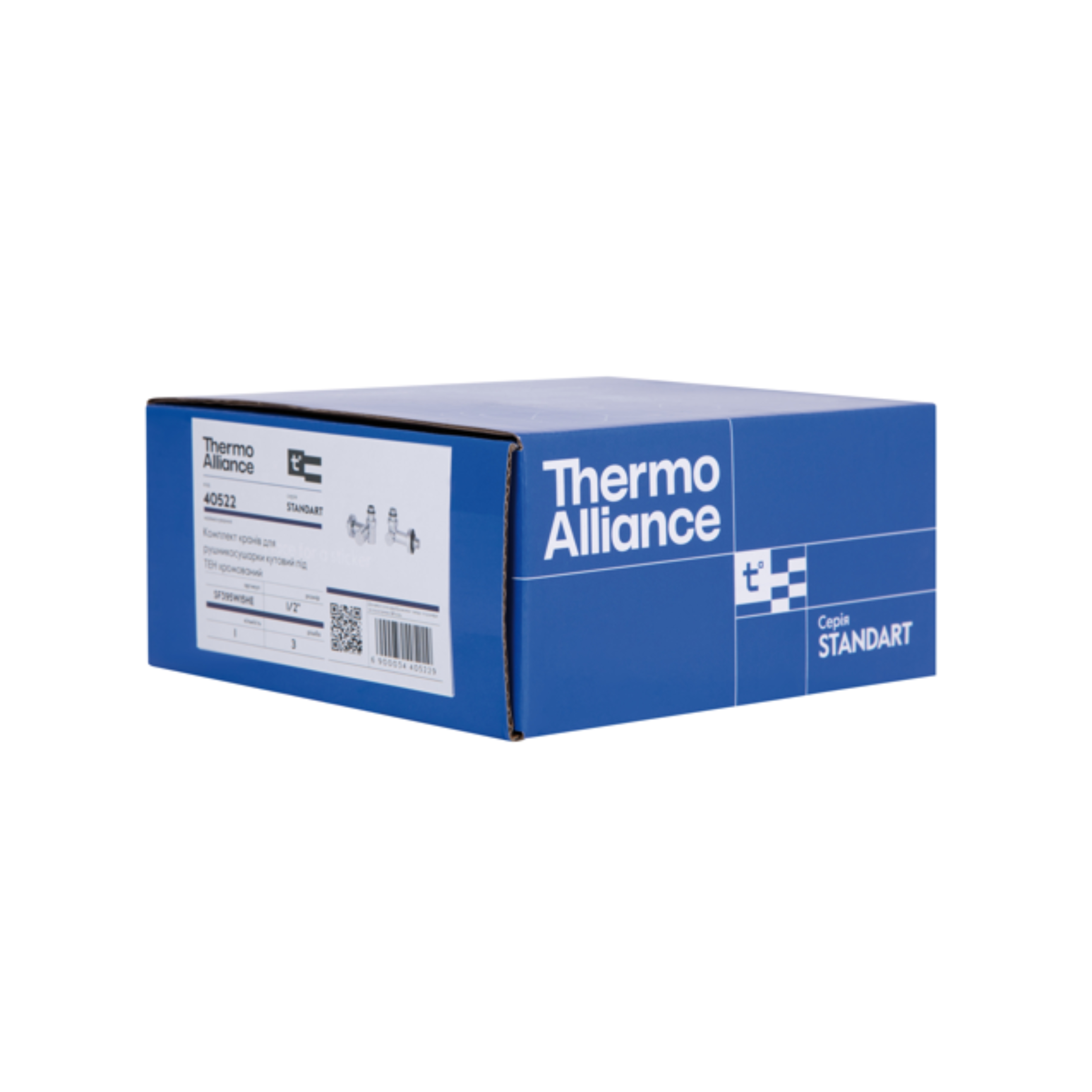 Комплект кранів Thermo Alliance Standart 1/2" хром, для рушникосушарки кутовий SF395W15HE
