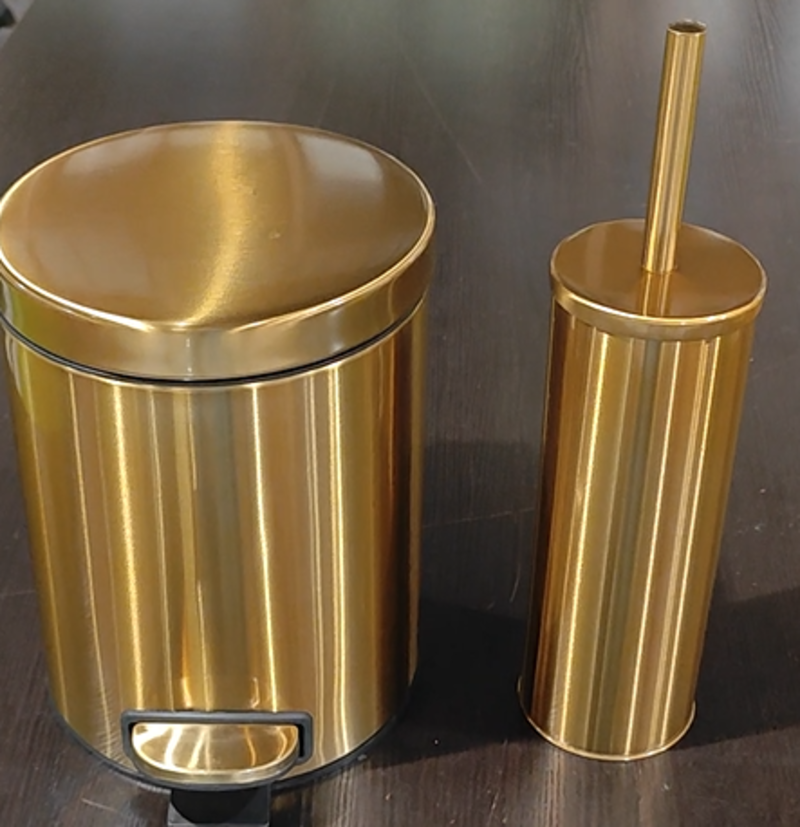 Йоржик для унітазу підлоговий MIXXUS ELLIPSE-TB0202 BRUSHED GOLD (колір матове золото) (MI8401)