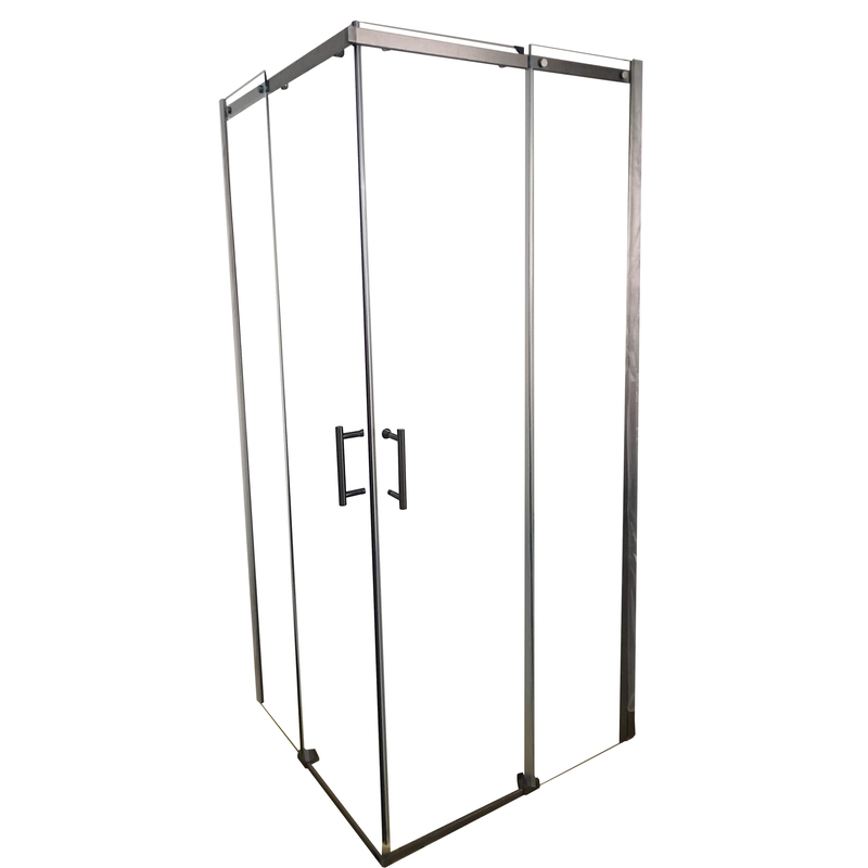 Душова кабіна без піддону KOER SR SC03-90x90x200-TR-07 прозоре скло EASY CLEAN 6мм графіт (KR5359)