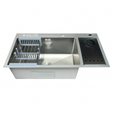 Мийка для кухні з нерж. сталі ZERIX ZH8245-SET-08 MICRO DECOR SS COLOR (колір нержавійка) (ZM5593)