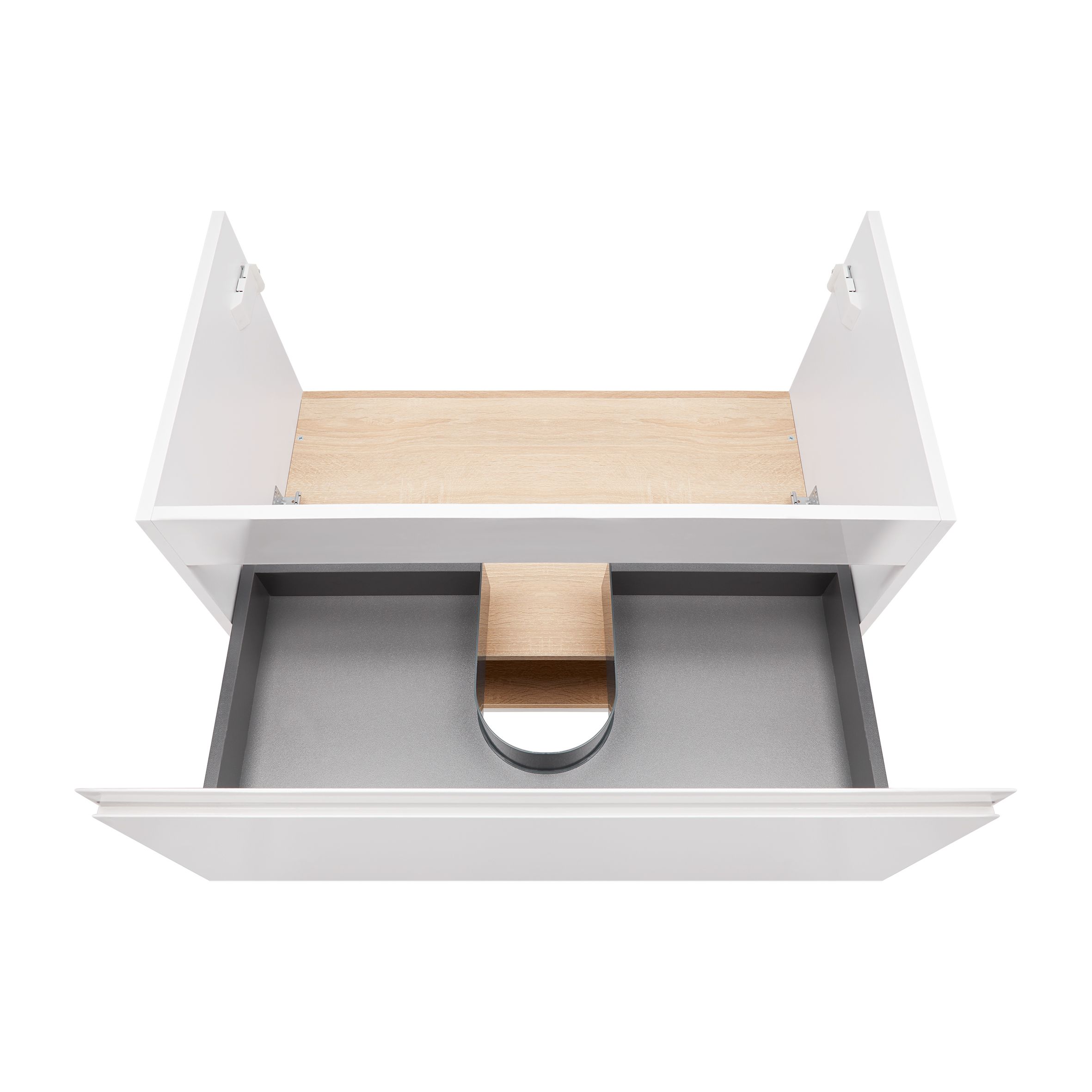 Тумба підвісна Qtap Robin 800х580х500 WHITE/WHITISH OAK QT1374TPВ8001NWWO