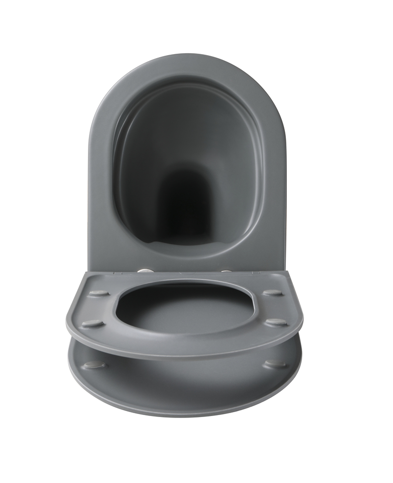 Унітаз підвісний MIXXUS PREMIUM TOPPER-0303-R GRAY 495x370x350mm система змиву RIMLESS (MP6657)