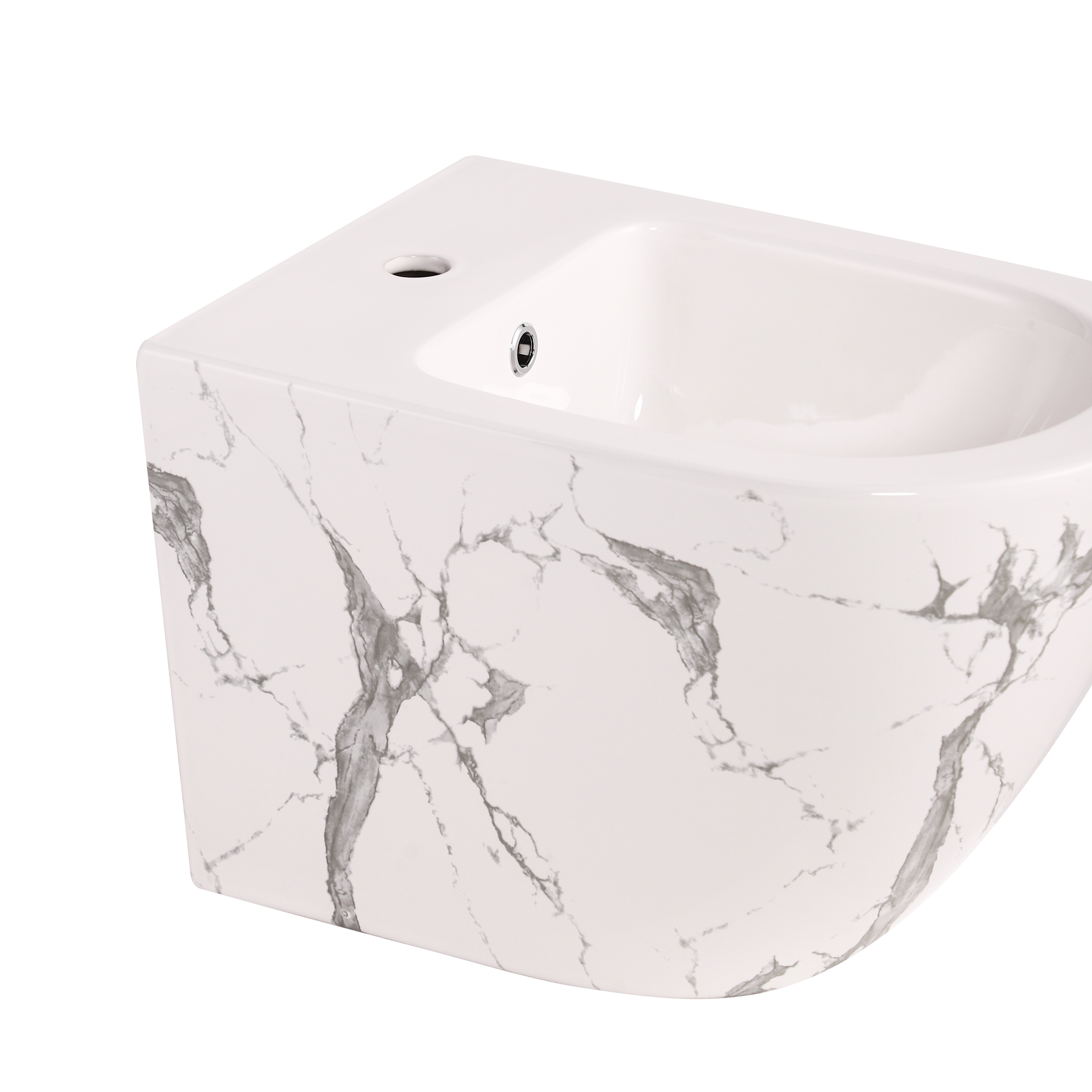 Біде підвісне Qtap Robin 515x370x350 мм, Marble QT13551381GMR