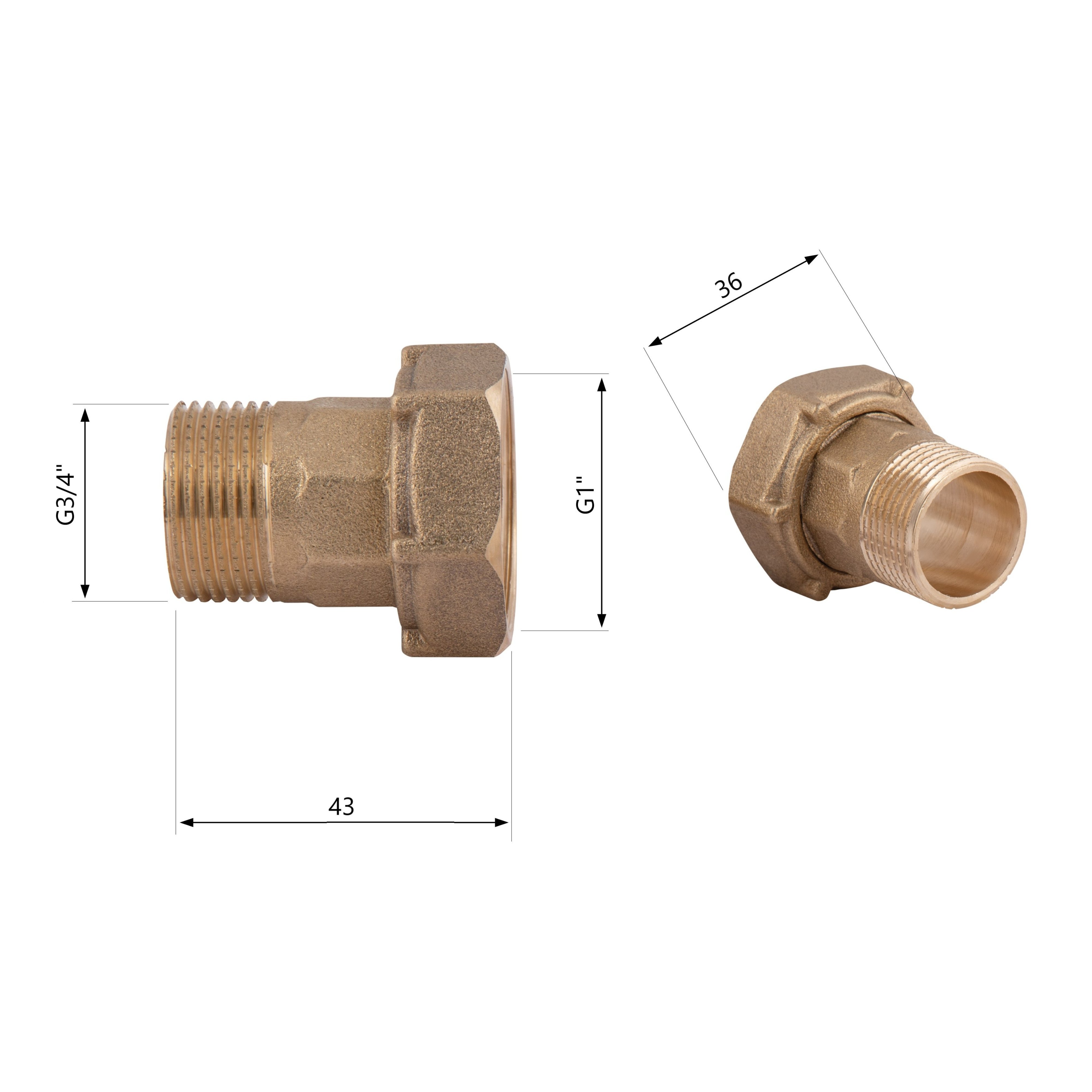 Комплект Thermo Alliance Standart 3/4"З х 1"В для лічильника SD42920