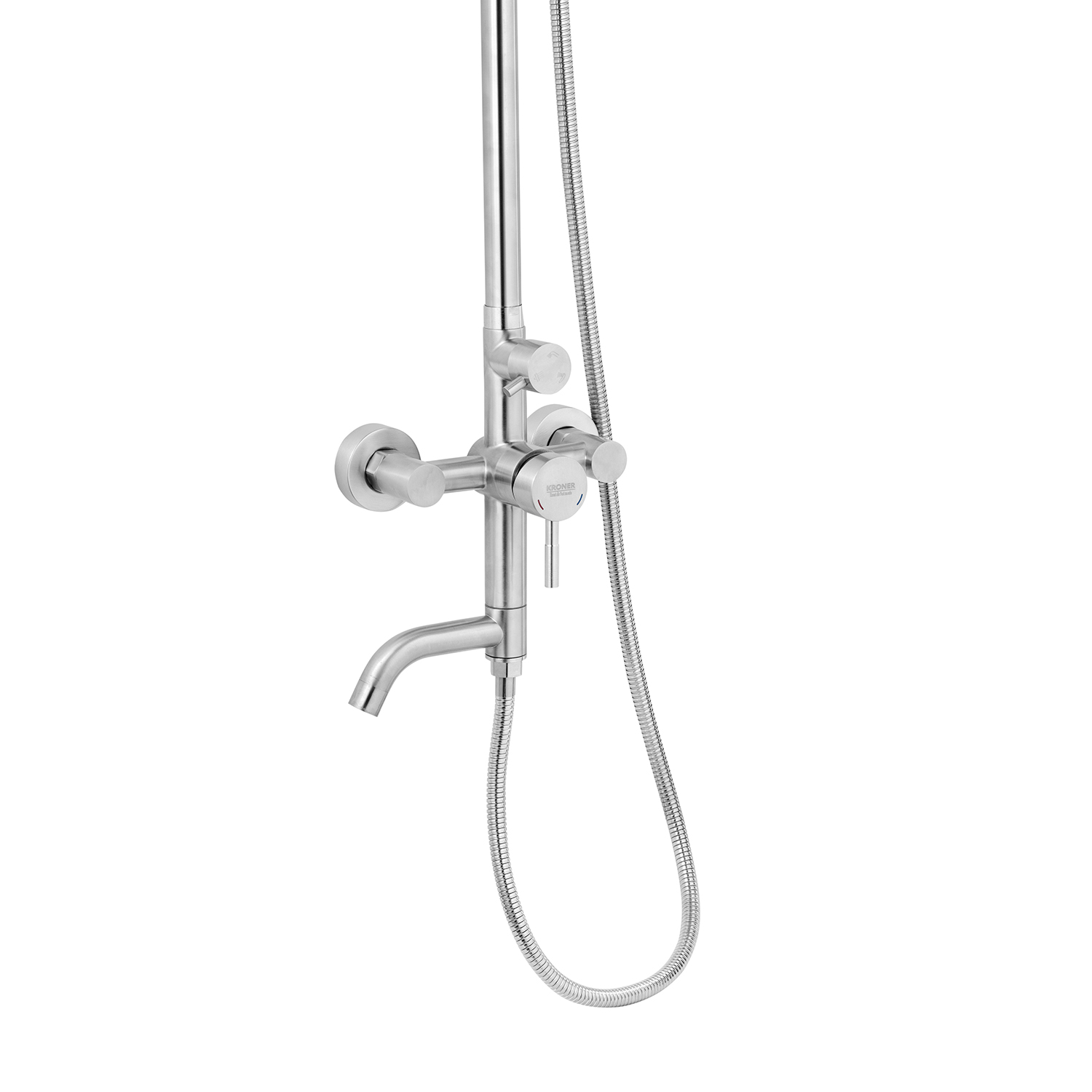 Набор 3 в 1 душова система Kroner Edelstahl Klassisch-ESG063 + змішувач Edelstahl Klassisch-ESG010 + змішувач Edelstahl Klassisch -ESG052
