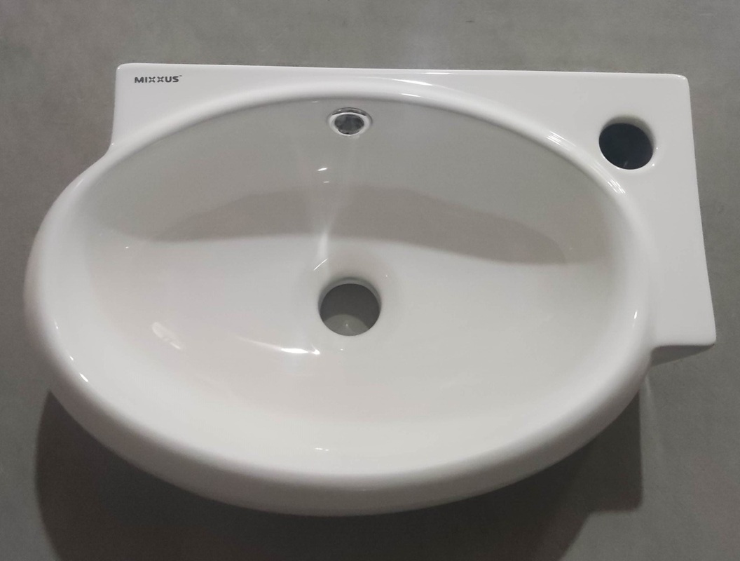 Раковина підвісна MIXXUS PREMIUM DIVERSE-1201-L 400х215х140mm (отвір під змішувач, перелив) (MP6507)