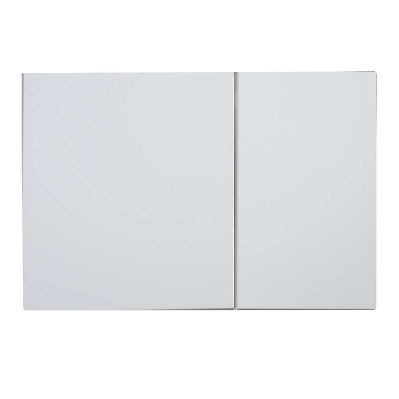 Панель змиву KOER KT-0610-03 240x160x32mm пластикова, кнопка квадратна (колір білий) (KR6134)