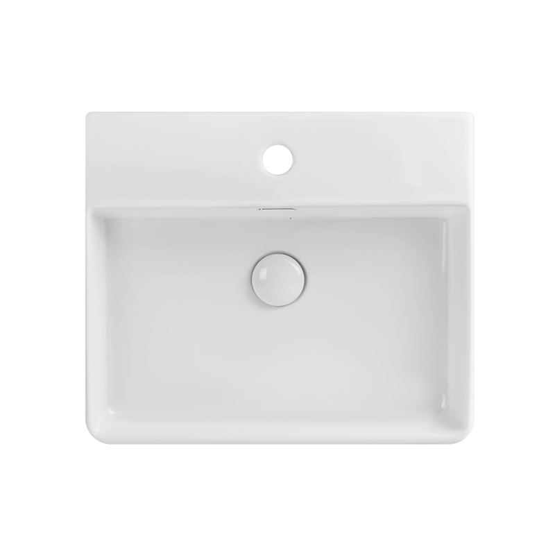 Раковина подвесная-накладная MIXXUS PREMIUM QUADRO-0203 500х420х130mm (отверстие под смеситель, перелив) (MP6718)