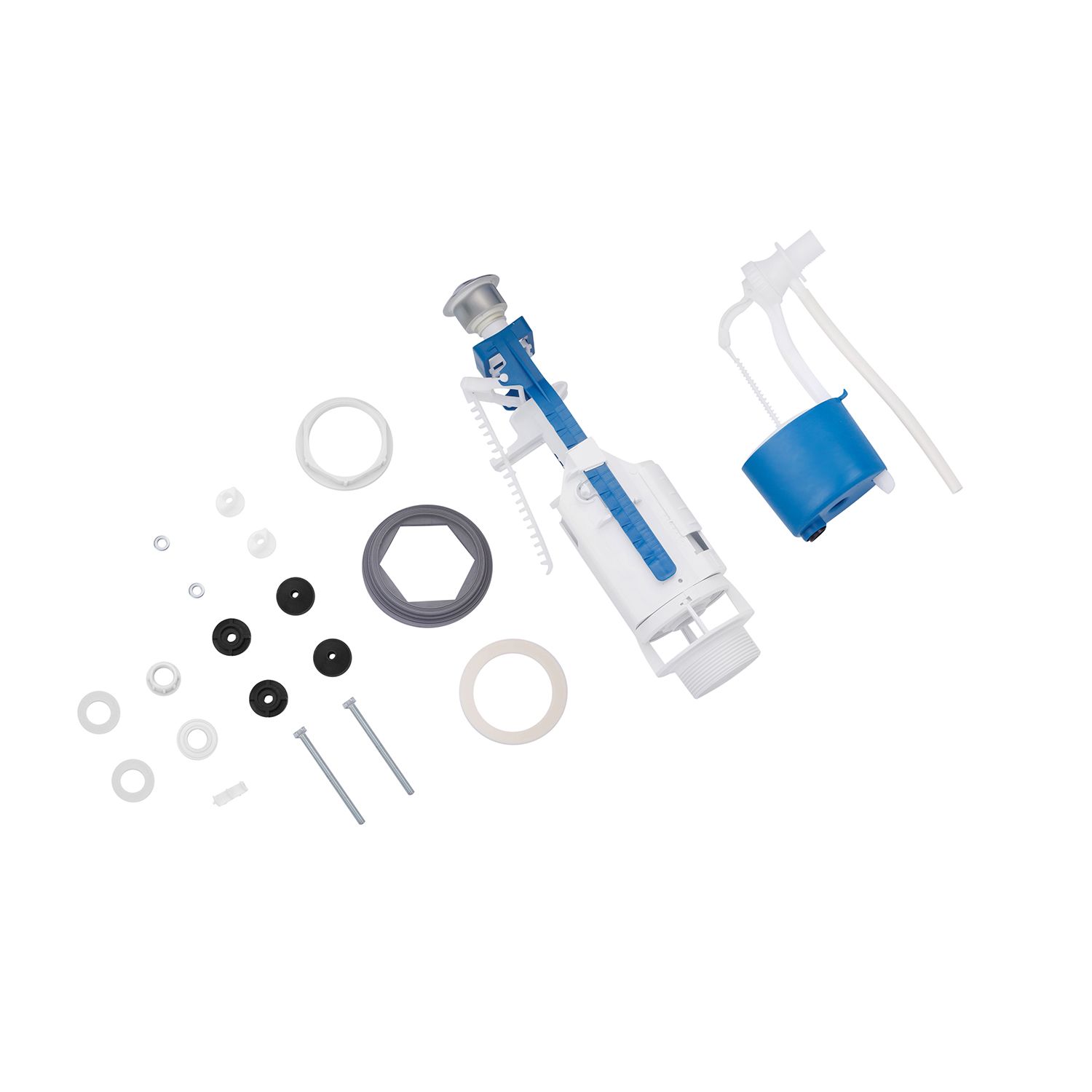 Комплект для бачка унітаза Kroner KRP - KIT7754 з подвійною кнопкою, бокове підведення 1/2"