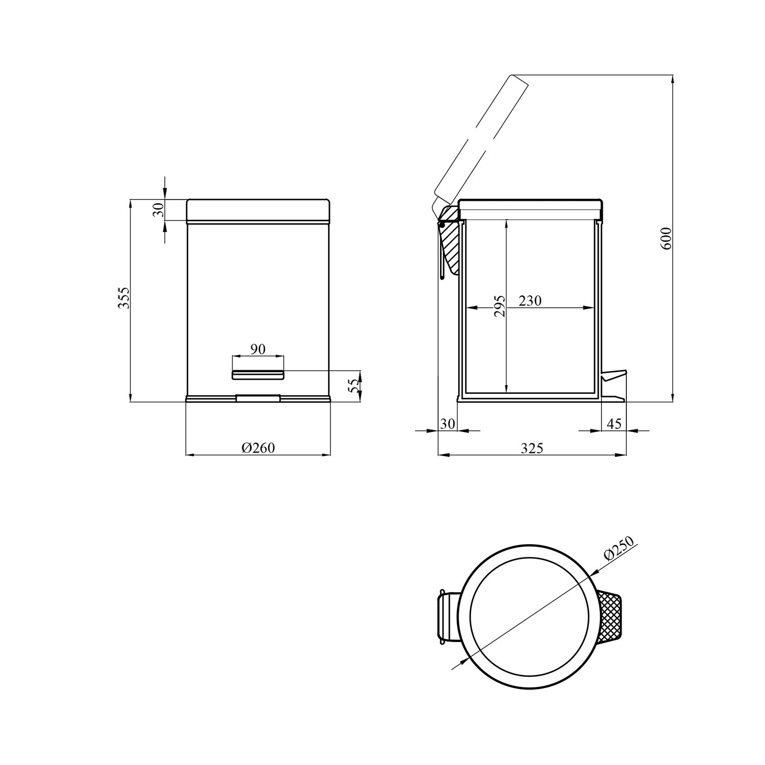 Відро для сміття Potato P414 12 л