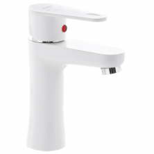 Змішувач для умивальника PLAMIX VEGA-001 WHITE (без підведення) (Колір білий) (PM0685)