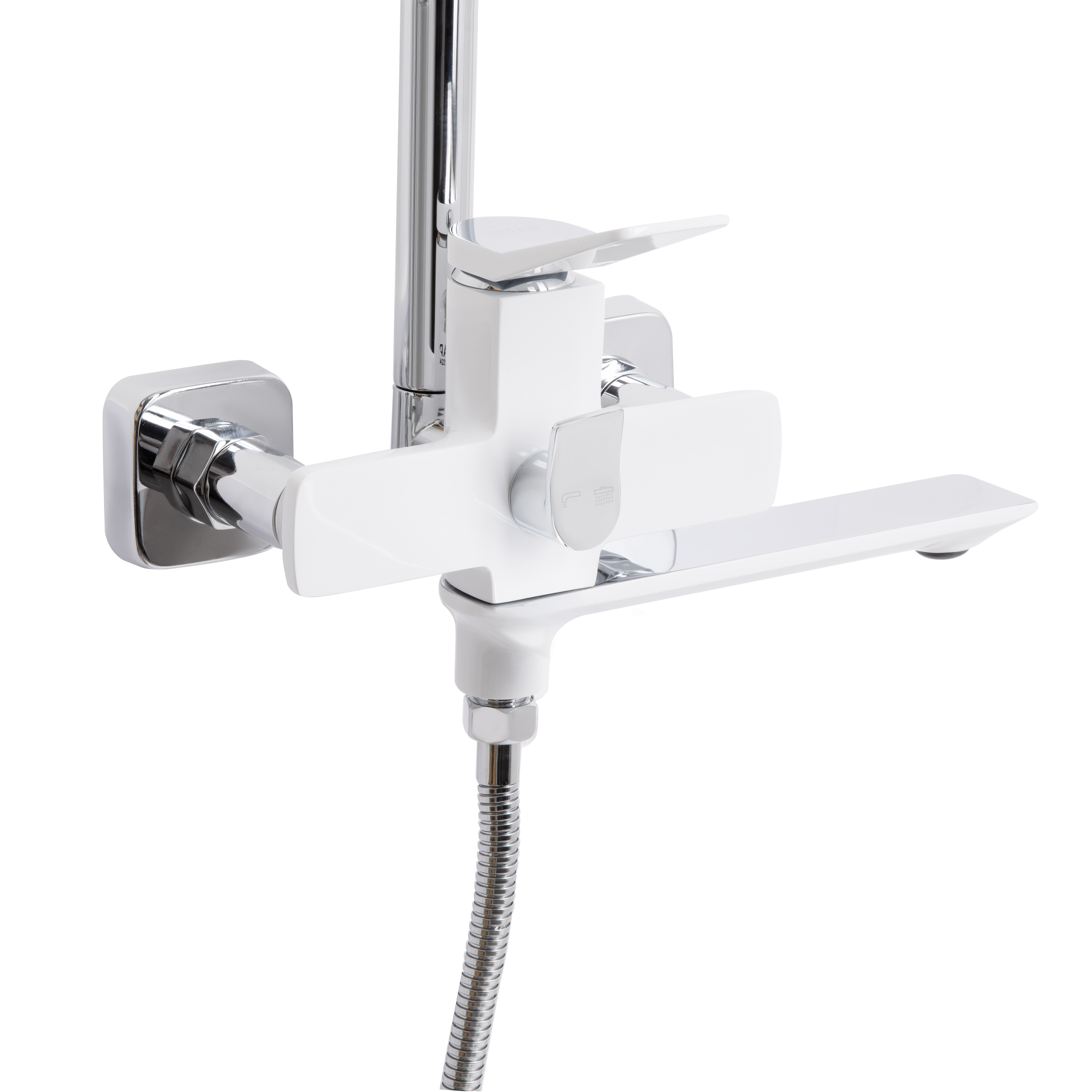 Душова система універсальна Qtap Presto на три споживачі (з виливом) QTPRE111CRW45580 Chrome/White