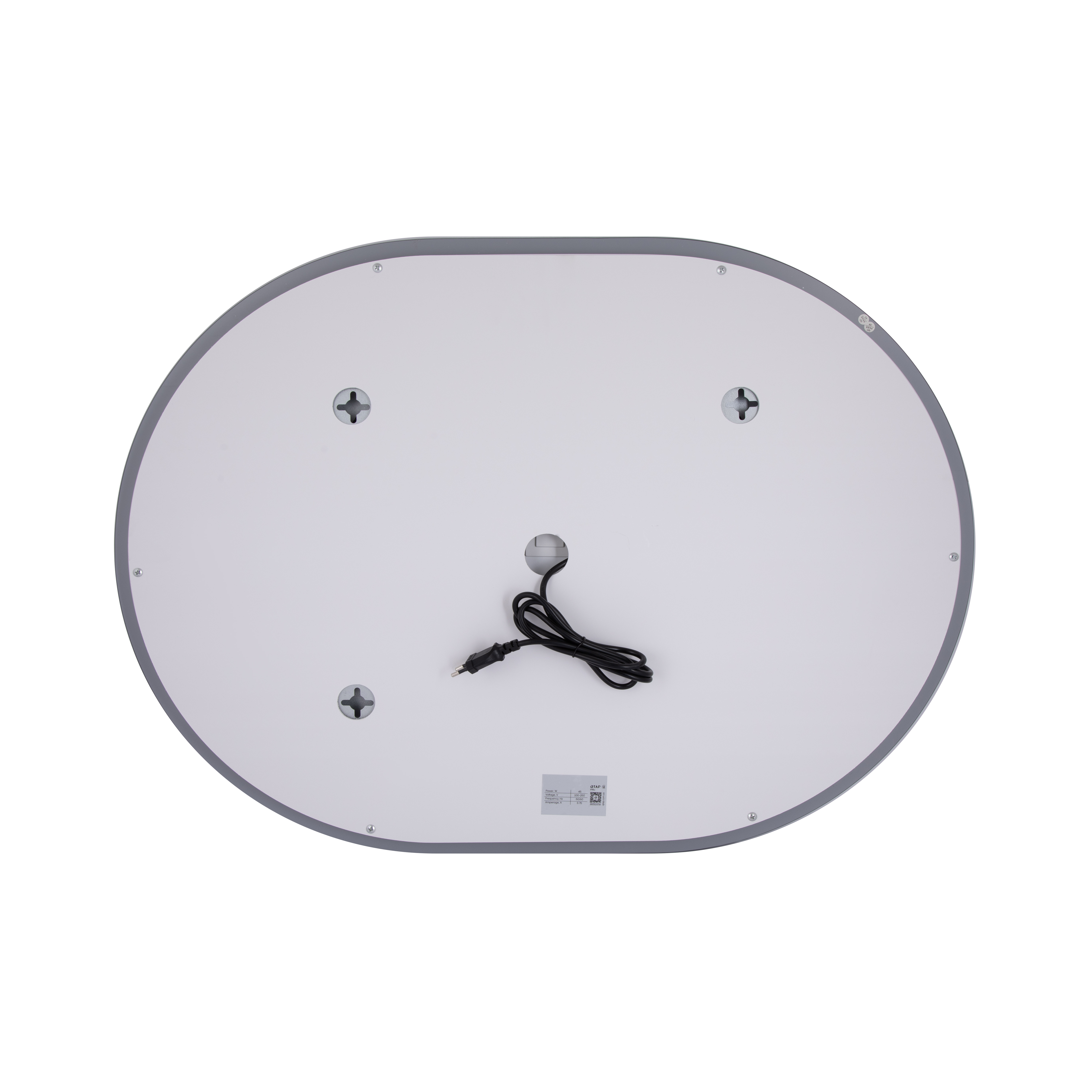 Дзеркало Qtap Gemini 600х800 з LED-підсвічуванням Touch, з антизапотіванням, з димером, рег. темп. кольору (3000-6500K) QT2578R6080