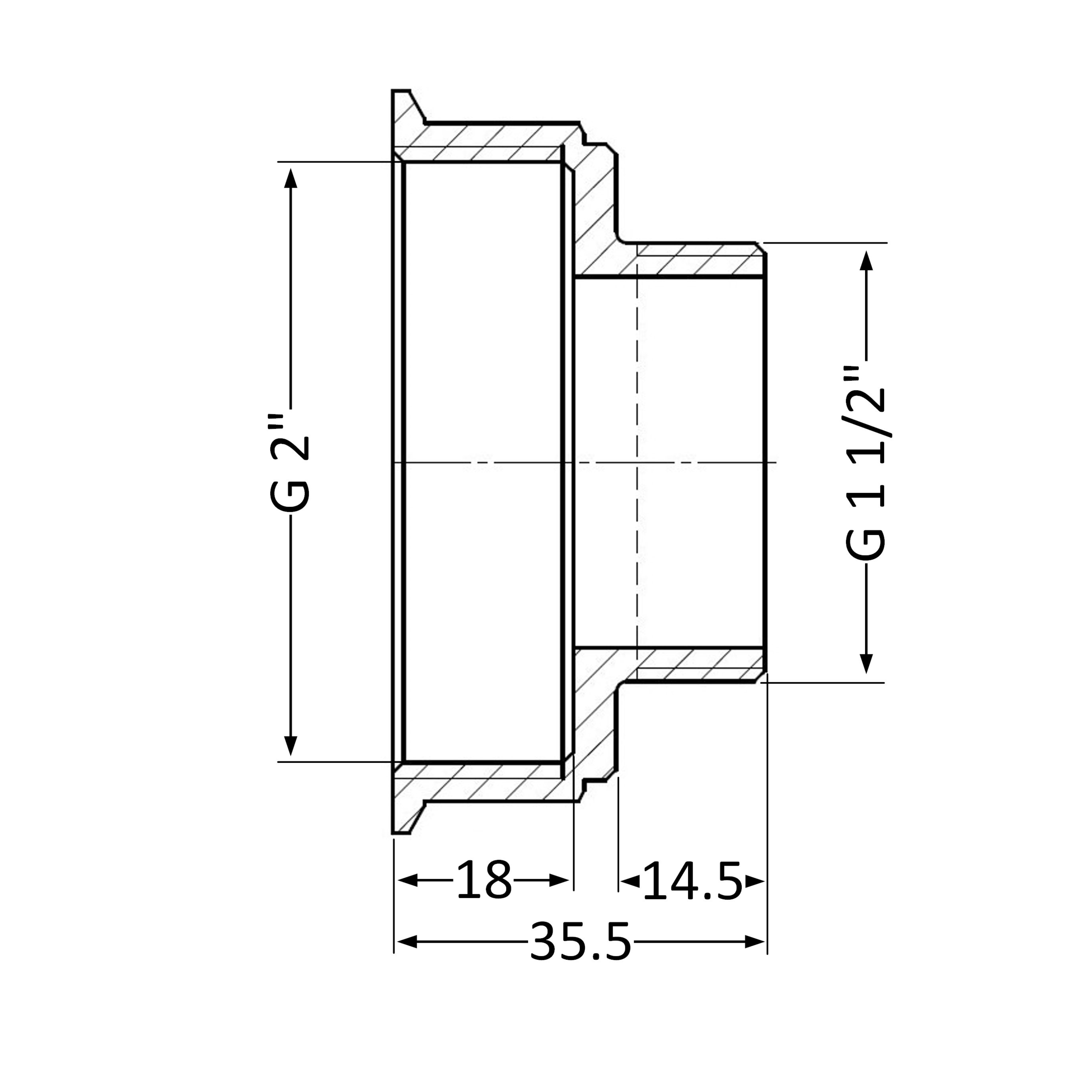 Перехідник Thermo Alliance Standart 2"х1 1/2" ВЗ SD4095040