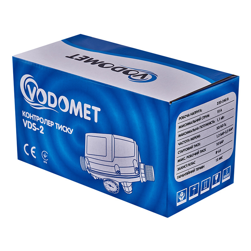 Контролер тиску Vodomet VDS-2 електронний для насоса (БРІО) 1,1кВт, 1" (VO4203)