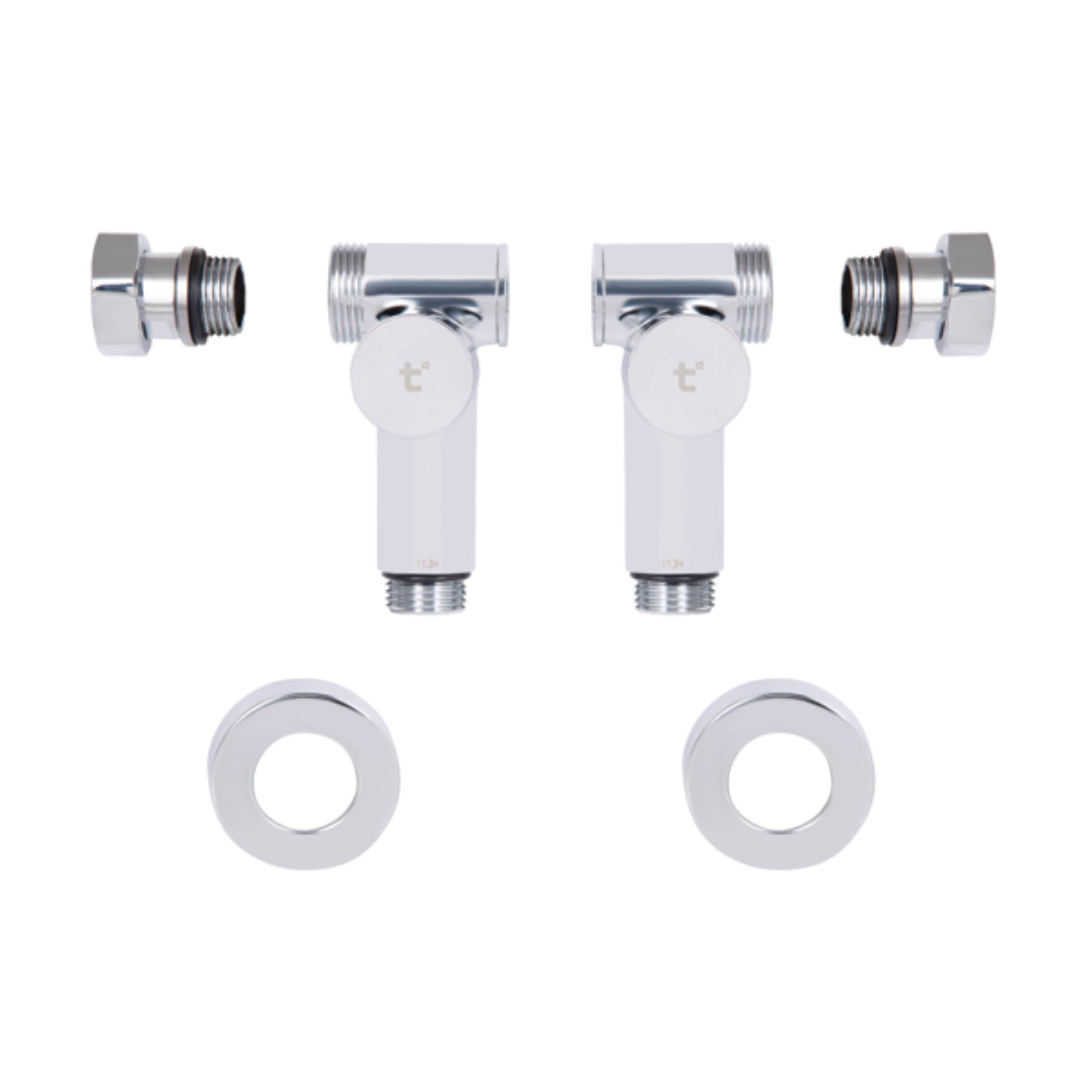 Комплект кранів Thermo Alliance Standart 1/2" хром, для рушникосушарки кутовий SF395W15HE