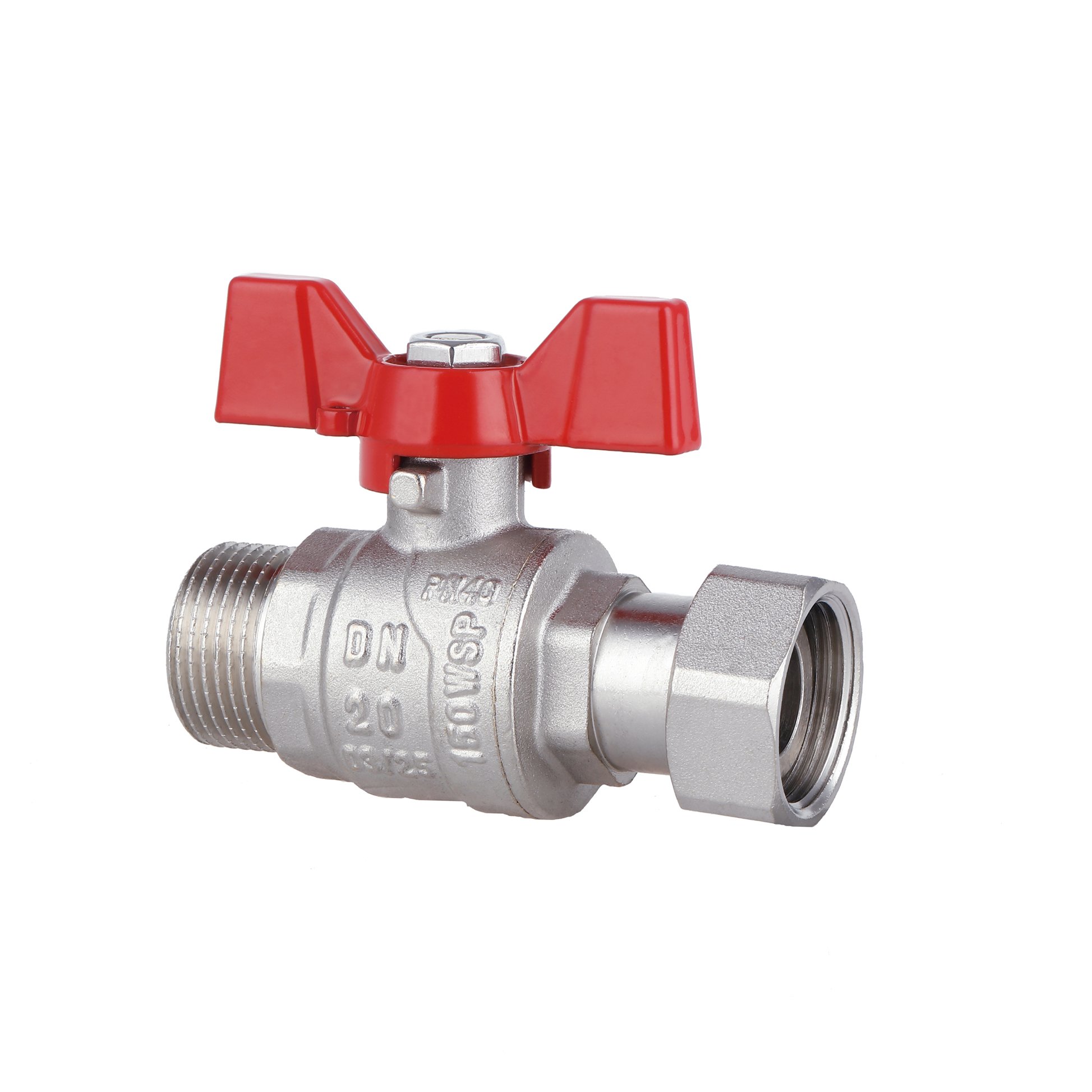 Кран кульовий з накидною гайкою Thermo Alliance Forte 3/4" ВЗ для води прямий SF261W20