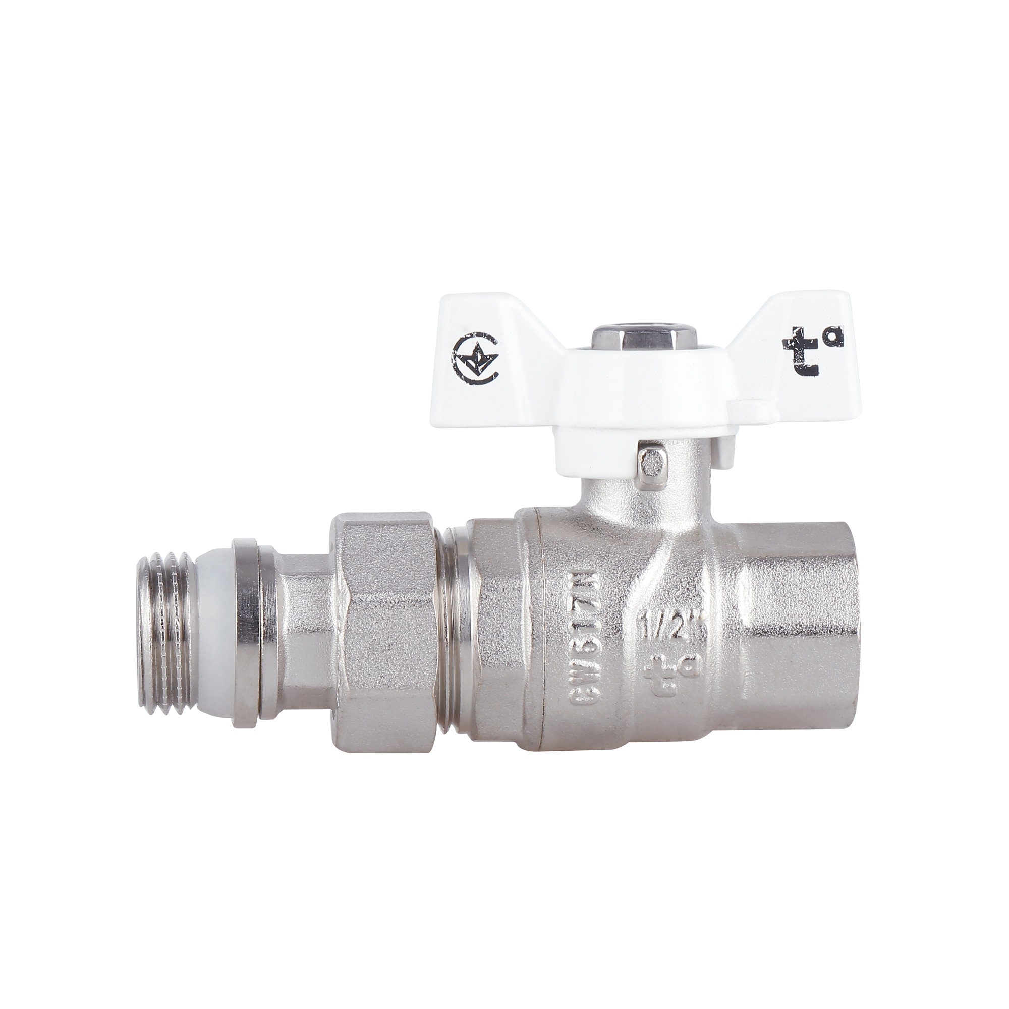 Кран кульовий "Американка" Thermo Alliance Forte 1/2" з антипротіканням прямий SF222W15