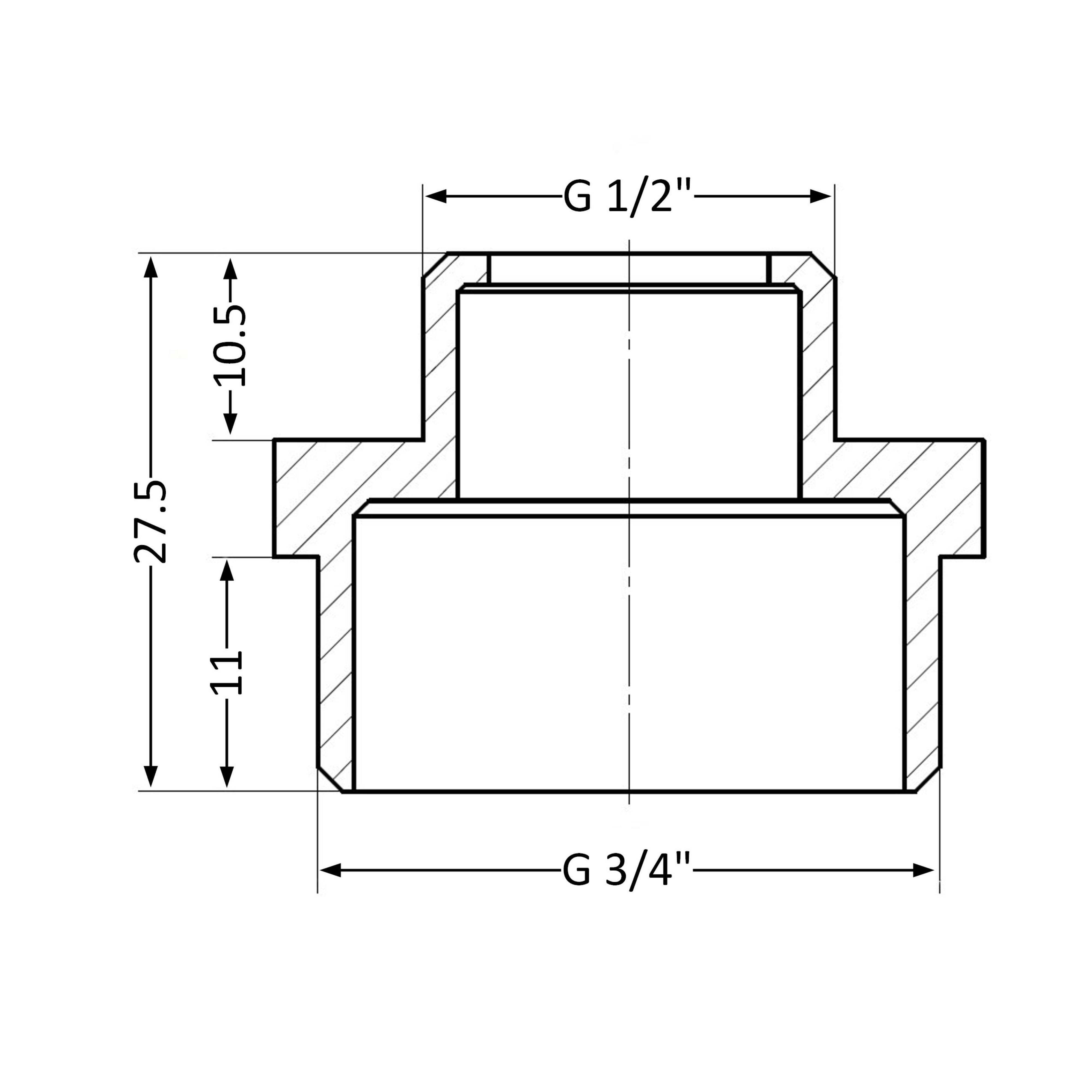 Ніпель Thermo Alliance Standart 1/2"х3/4" ЗР SD4081520