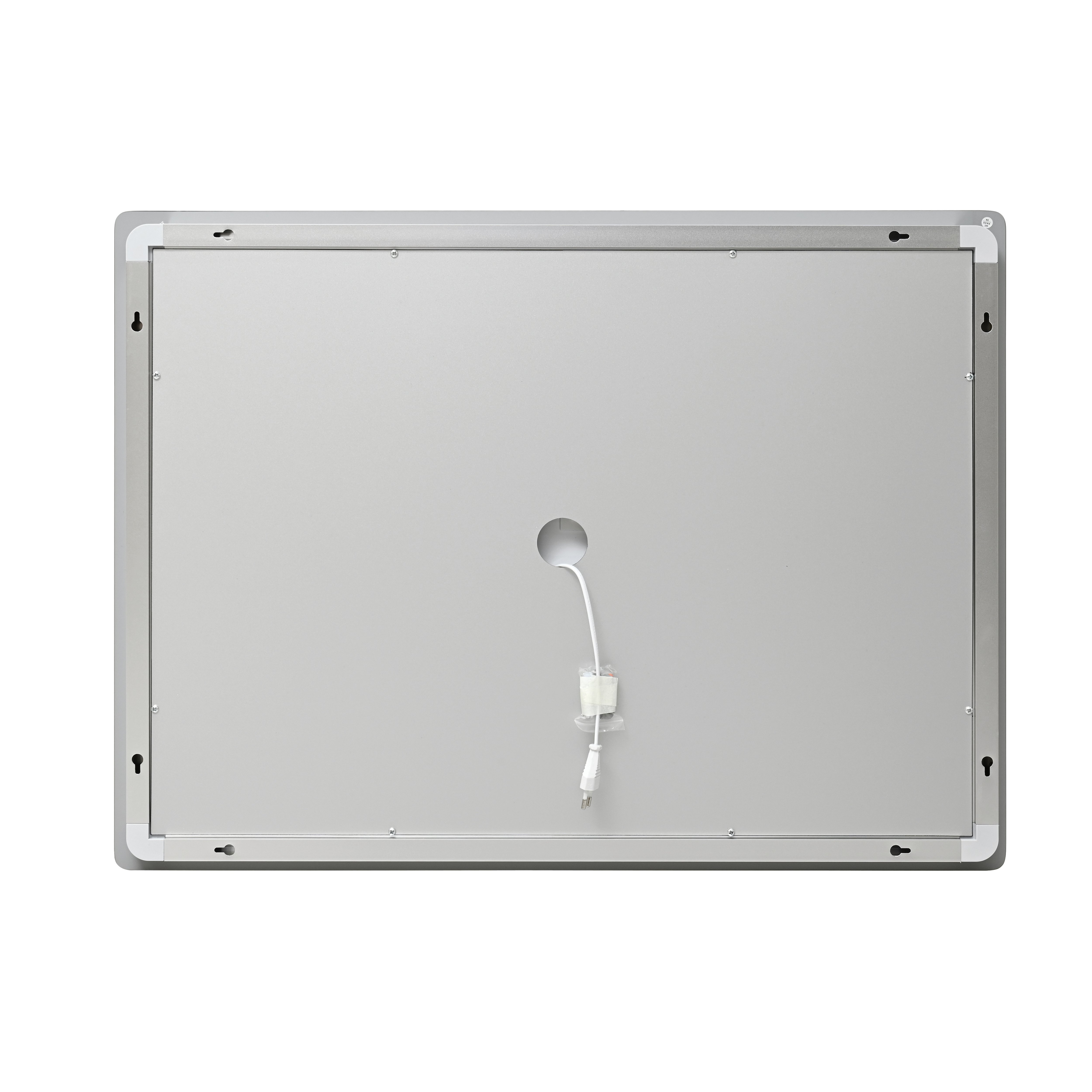 Дзеркало Lidz Kubis (KU2) 1000х800 з годинником, з LED-підсвічуванням Touch, з антизапотіванням, з димером, рег. яскравості LDKU1000800CL49282