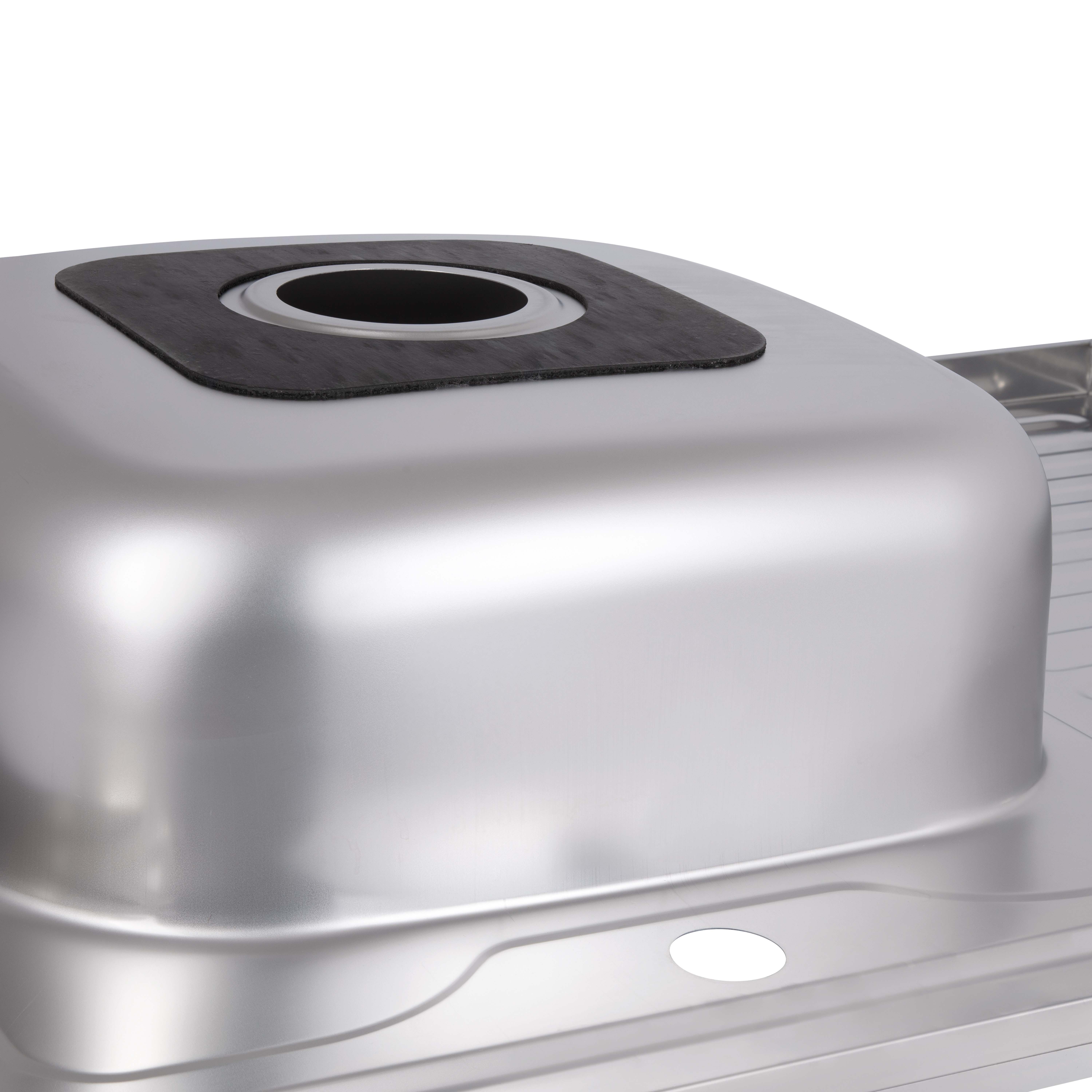 Кухонна мийка Brinex 6080-L 0,6 мм Satin (BRIN6080LSAT06)