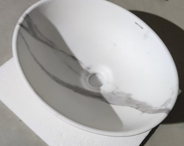 Раковина накладна MIXXUS PREMIUM ELLIPSE-0108 MARBLE 400х330х145mm (MP6526)