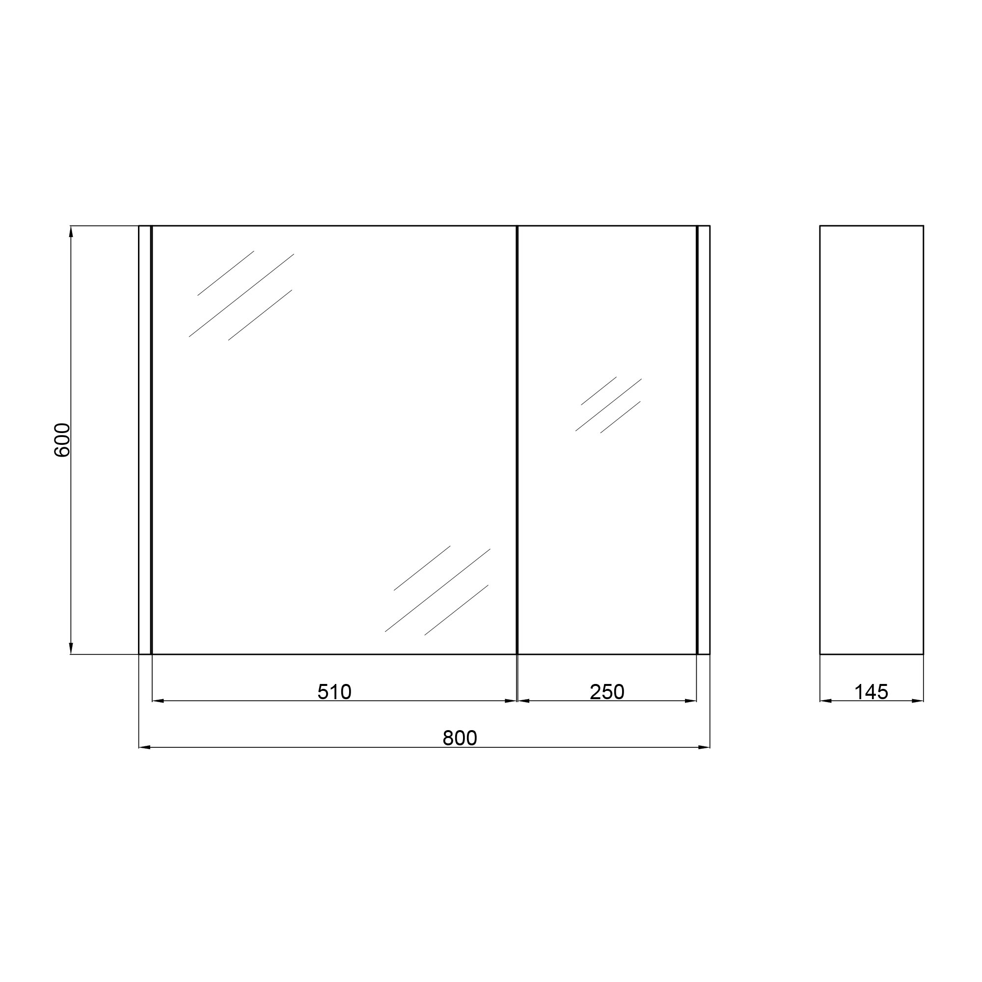 Дзеркальна шафа підвісна Qtap Scorpio 800х600х145 White QT1477ZP801W
