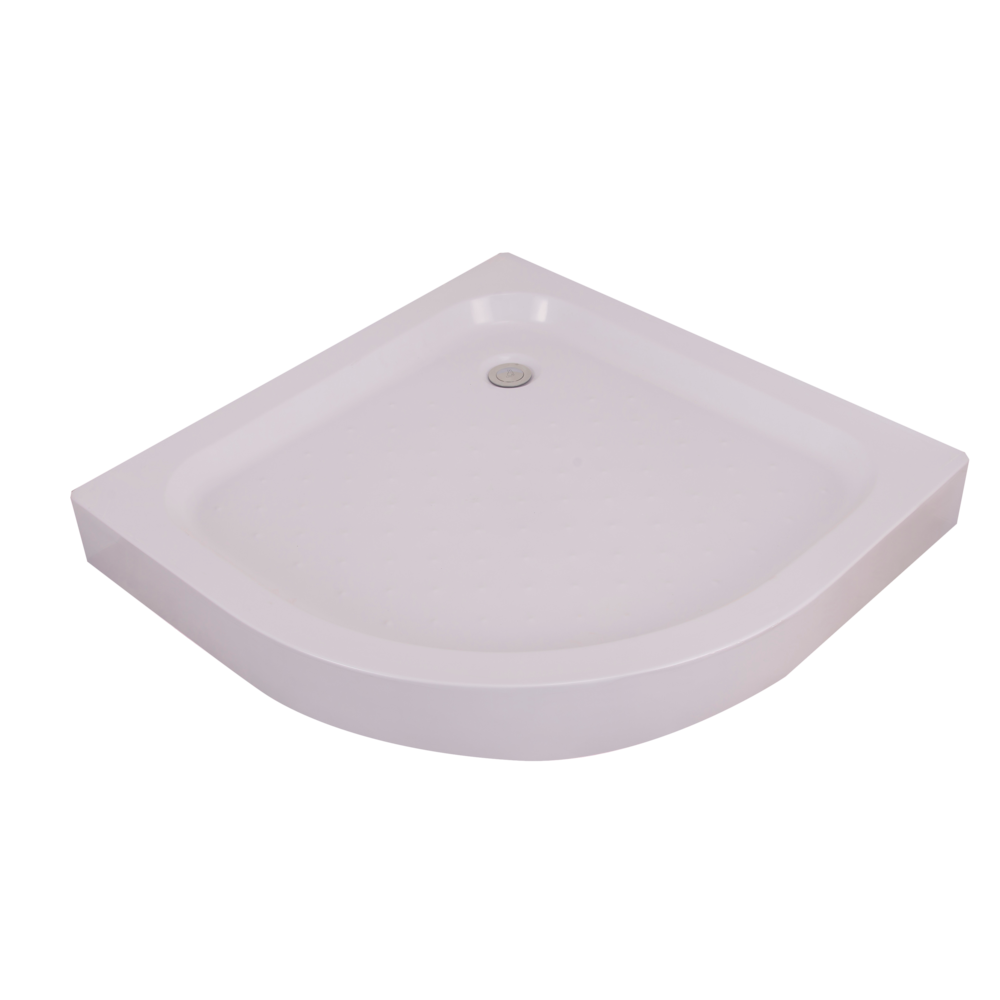 Душовий піддон з сифоном напівкруглий MIXXUS PLAIN ST01-90x90x13 діаметр зливу 52 мм (MI6916)
