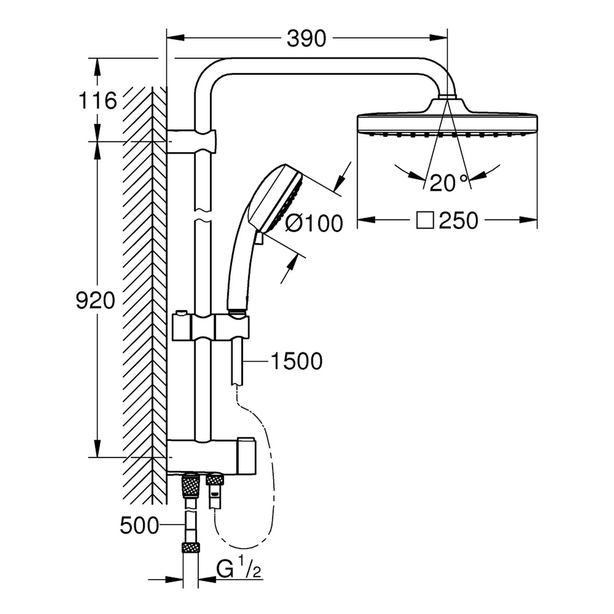 Душевая стойка Grohe Tempesta Cosmopolitan 26694000