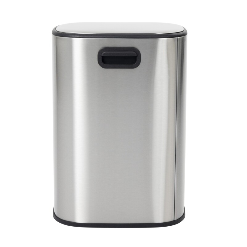 Відро для сміття з плавним закриттям овальне MIXXUS PREMIUM DIVERSE-TC0112 SS COLOR 12л (колір нержавійка) (MI7079)