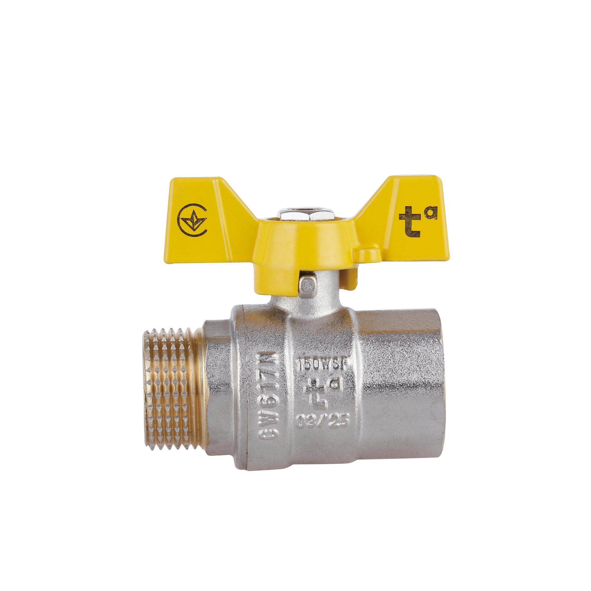 Кран кульовий Thermo Alliance Standart 3/4" ВЗ для газу (метелик) SD607NG20PN40