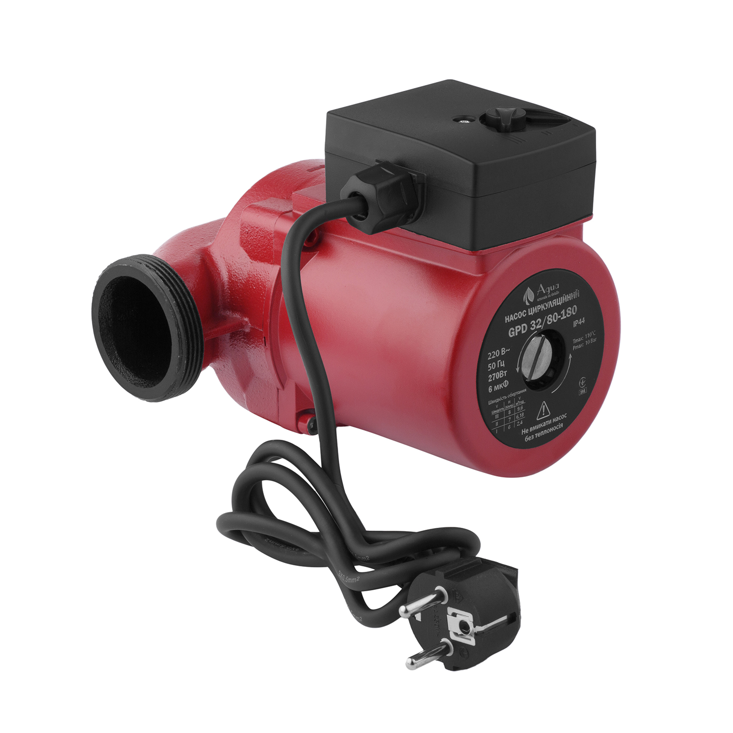 Насос циркуляційний Agua GPD 32/8-180 з гайками