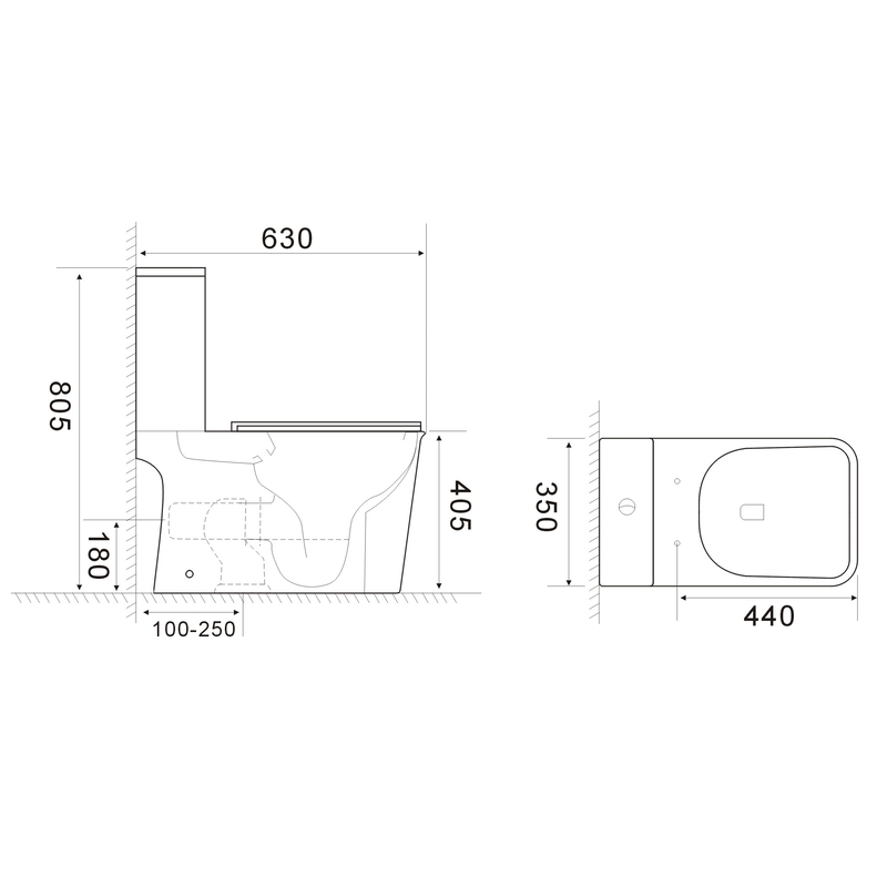 Унітаз-компакт MIXXUS WAVE-0404-R 630х350х805mm система змиву RIMLESS (MI6692)