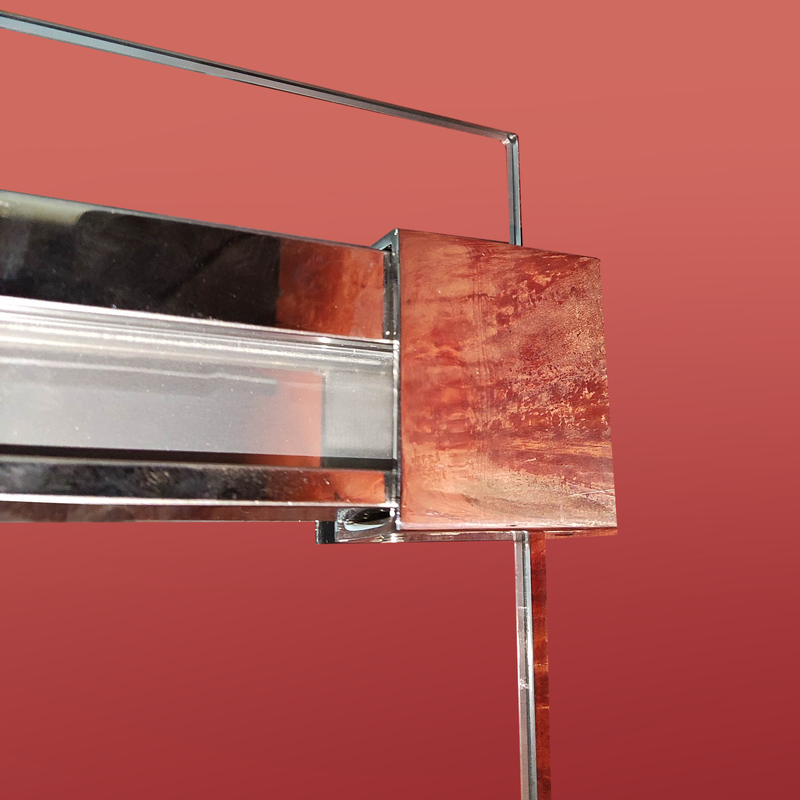 Двері у нішу розсувні KOER SR SD02-120x200-TR-01 прозоре скло EASY CLEAN 8мм хром (KR5384)