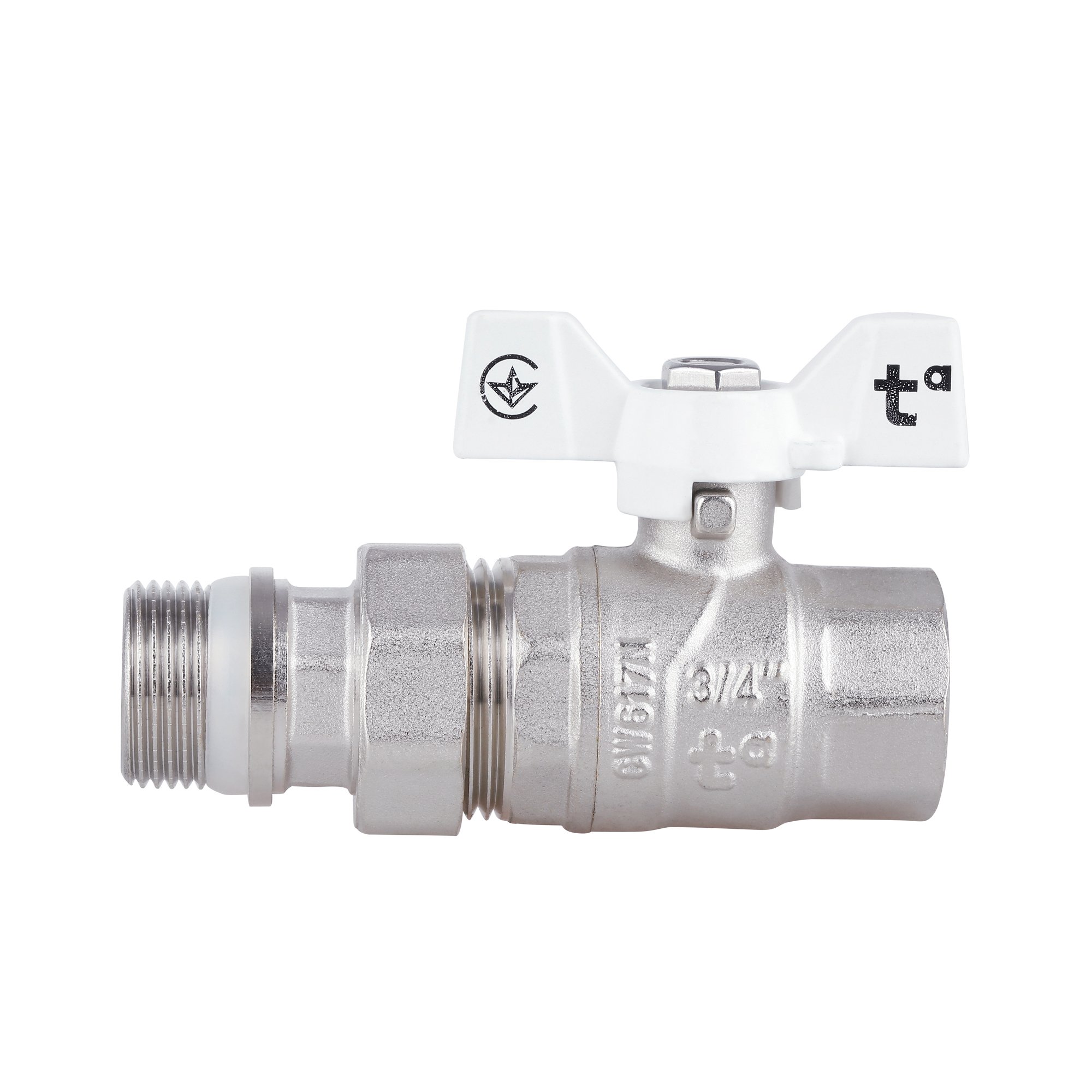 Кран кульовий "Американка" Thermo Alliance Forte 3/4" з антипротіканням прямий SF222W20