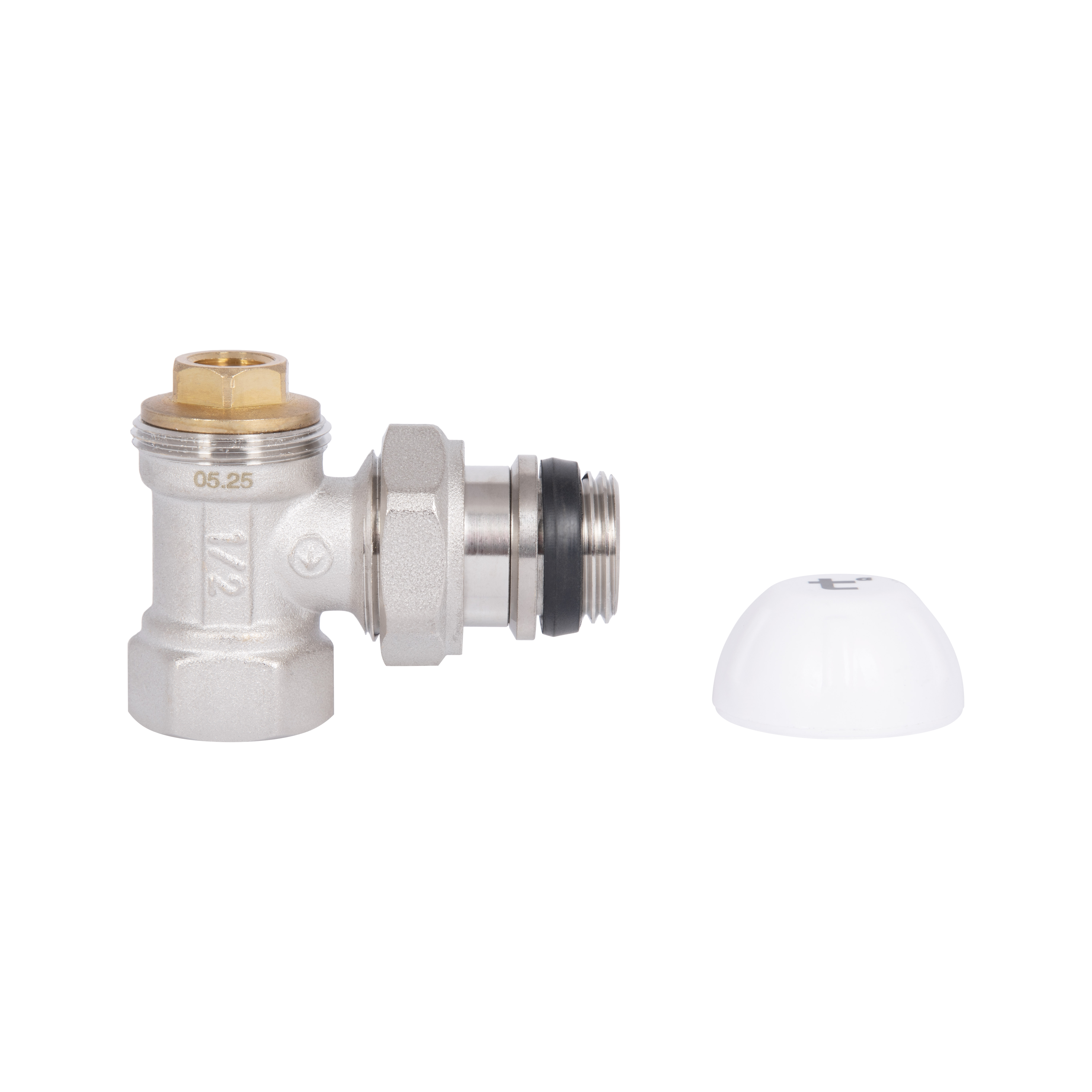 Кран радіаторний Thermo Alliance Standart Powerful 1/2" з антипротіканням кутовий SF233W15