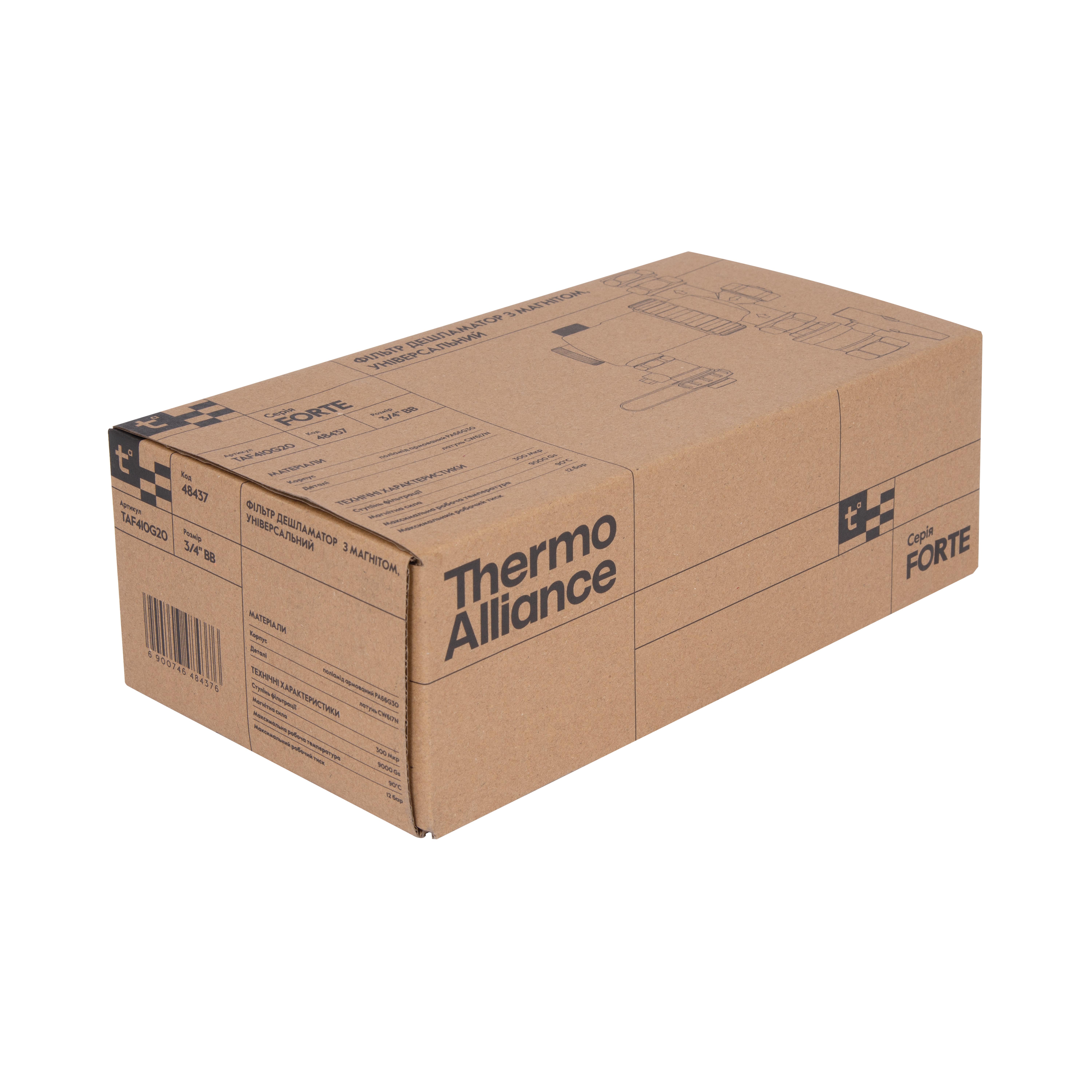 Фільтр-дешламатор Thermo Alliance Forte 3/4", універсальний (магнітний шламоуловлювач) TAF410G20