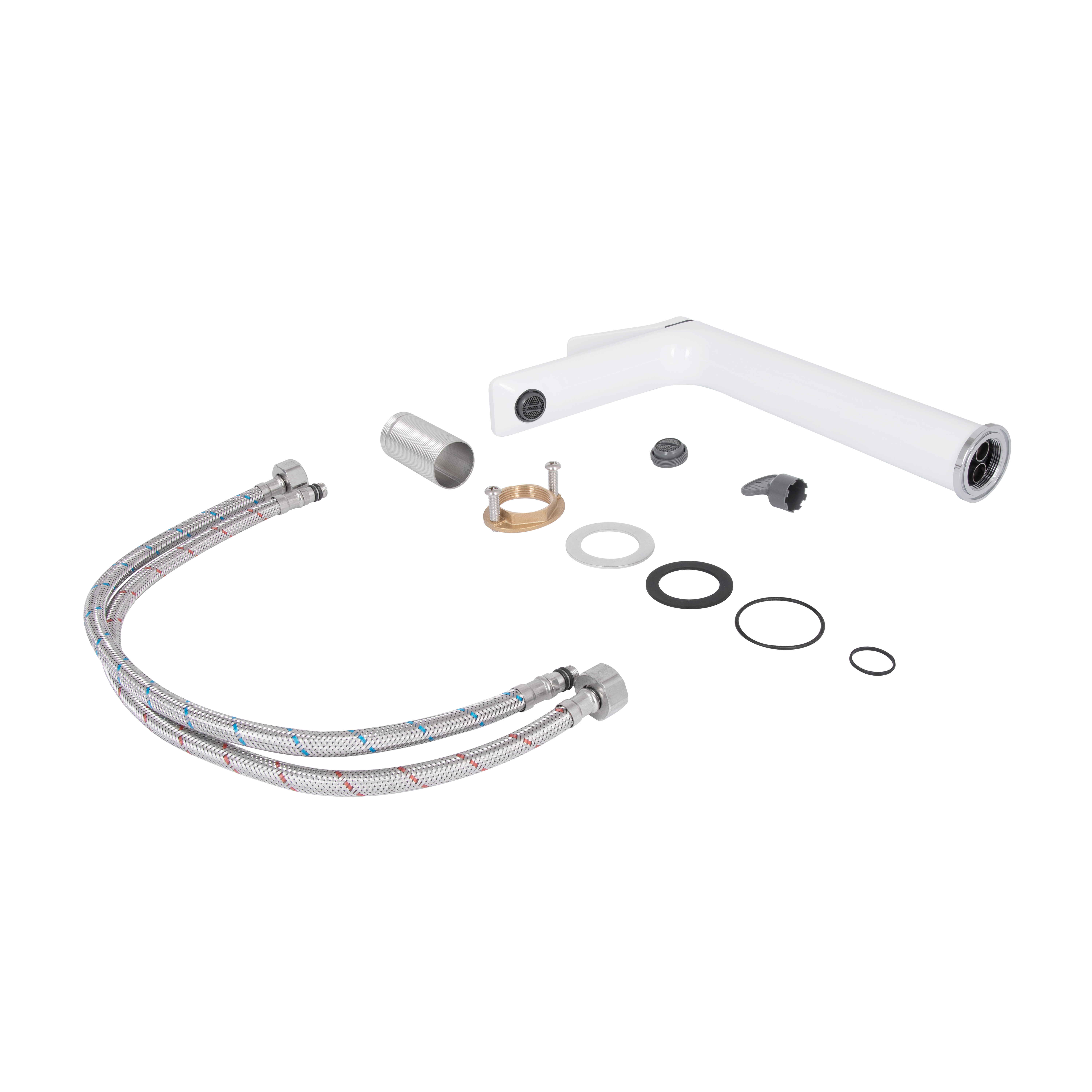 Змішувач для раковини Qtap Presto високий QTPRE269CRW45577 Chrome/White