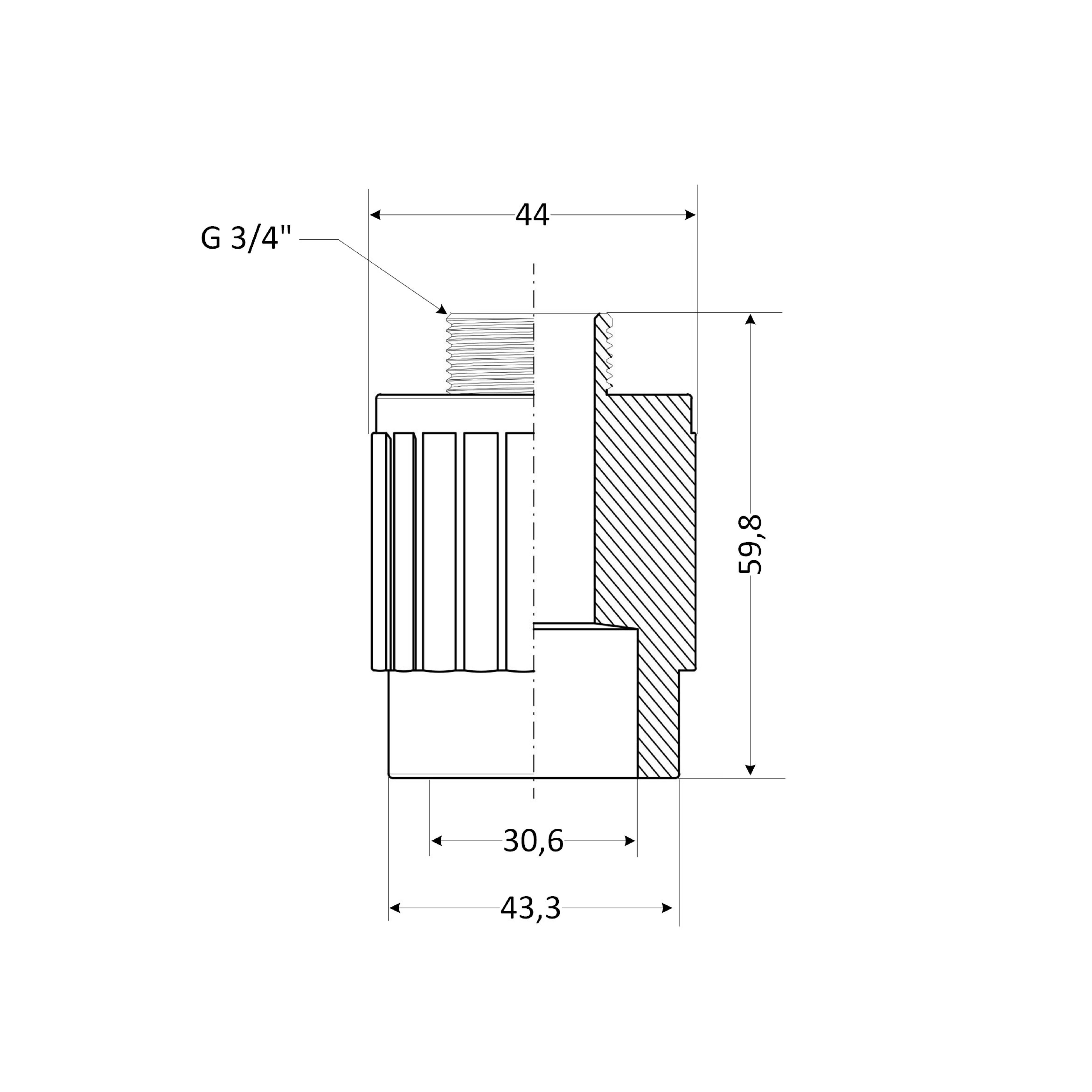 Муфта PPR Thermo Alliance 32х3/4" ЗР