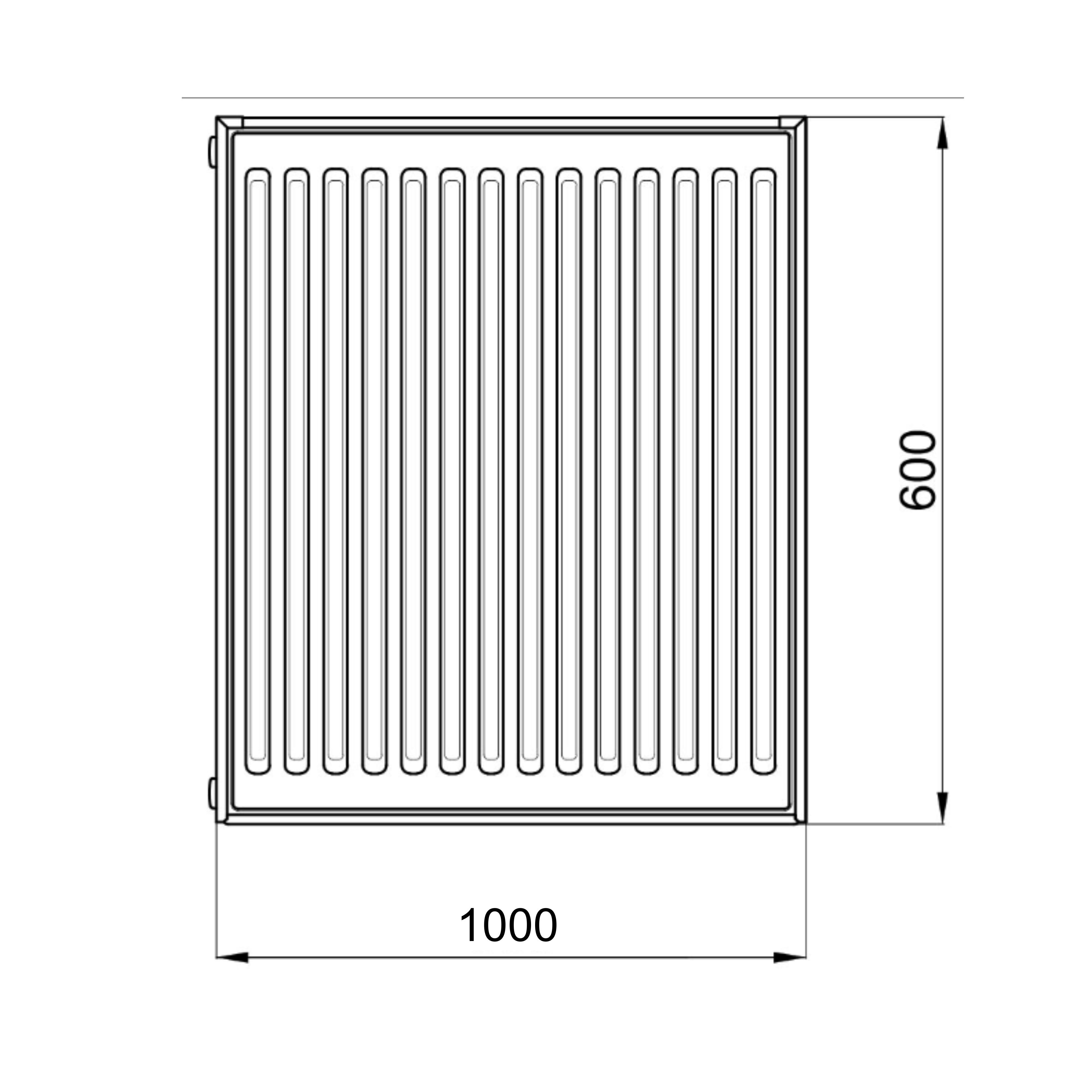 Радіатор сталевий IMAS клас 22 600х1000 нижнє підключення