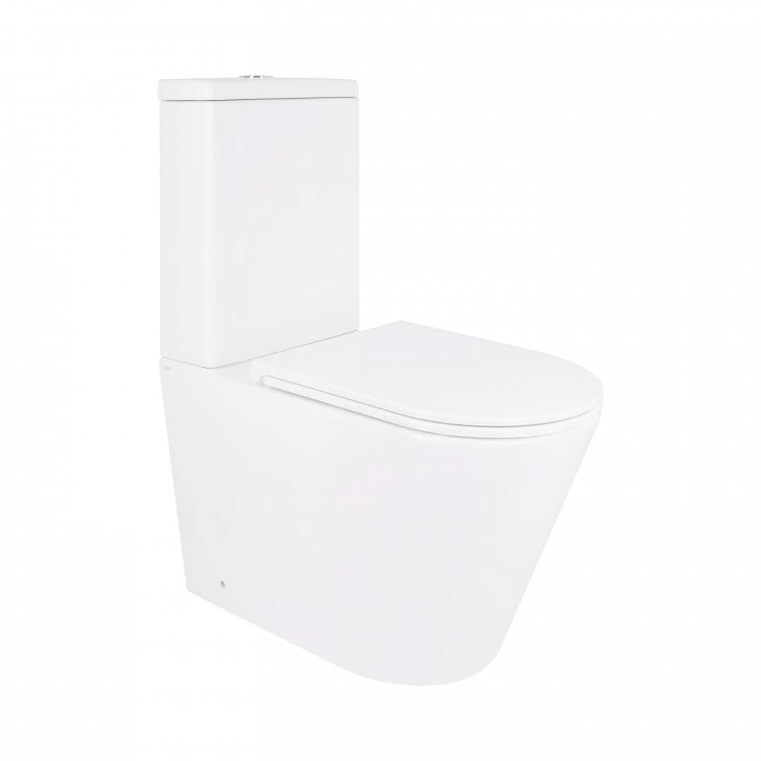 Унітаз-компакт Qtap Scorpio безободковий Ultra Quiet з сидінням Soft-close QT14226088AW