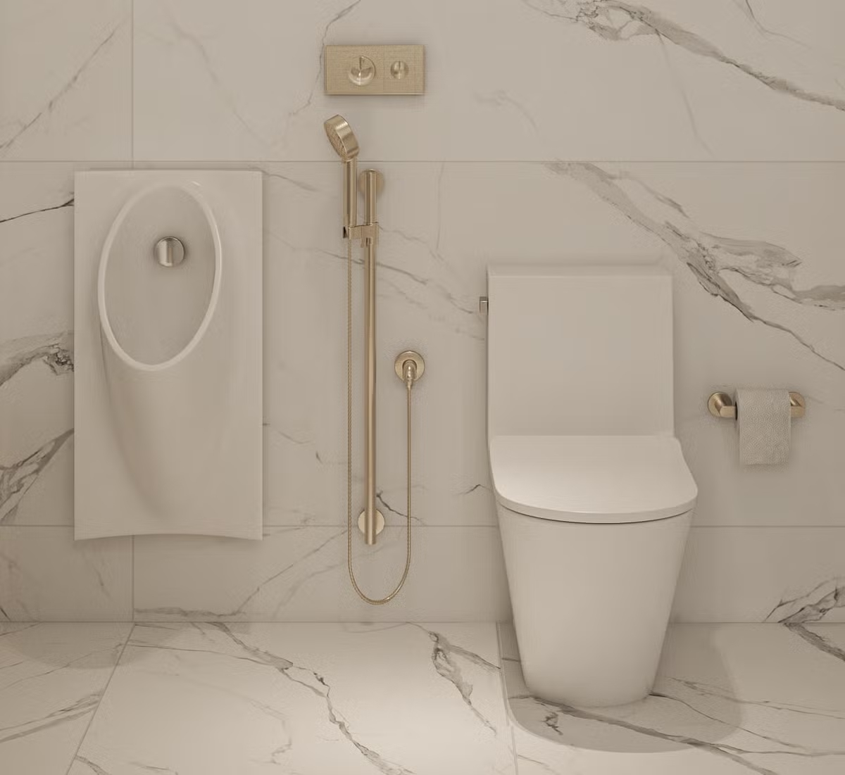 Пісуар підвісний MIXXUS PREMIUM BEVEL-1005 380x420x750mm з краном для пісуара (MP6664)