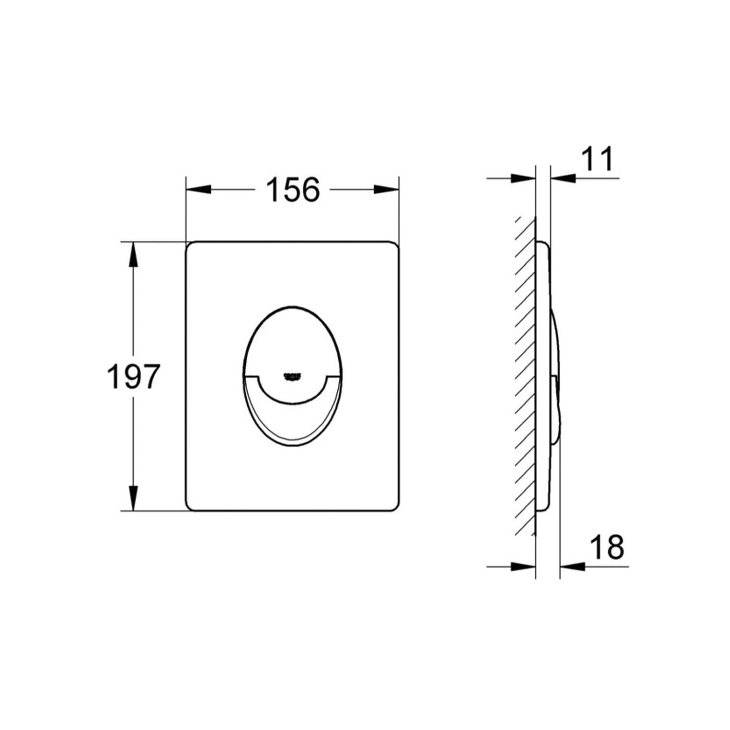 Панель змиву для унітаза Grohe Skate Air 38505SH0