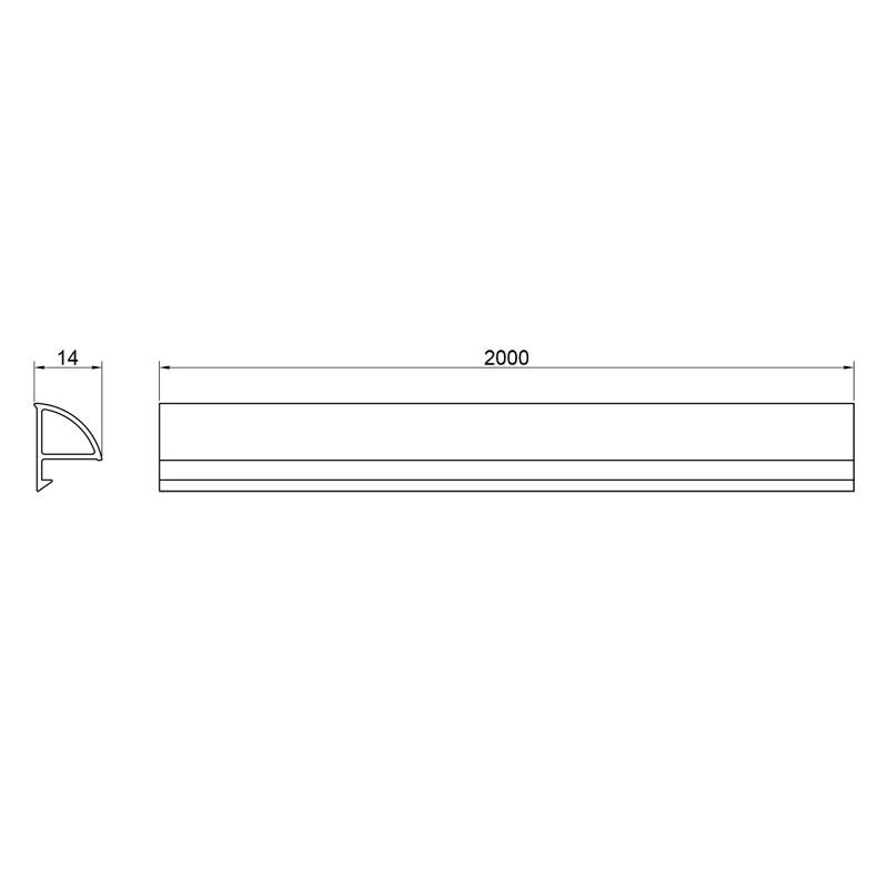 Набір декоративні планки для піддону та ванни (2x2м) + з'єднання + 2 ковпачки Qtap WCS012
