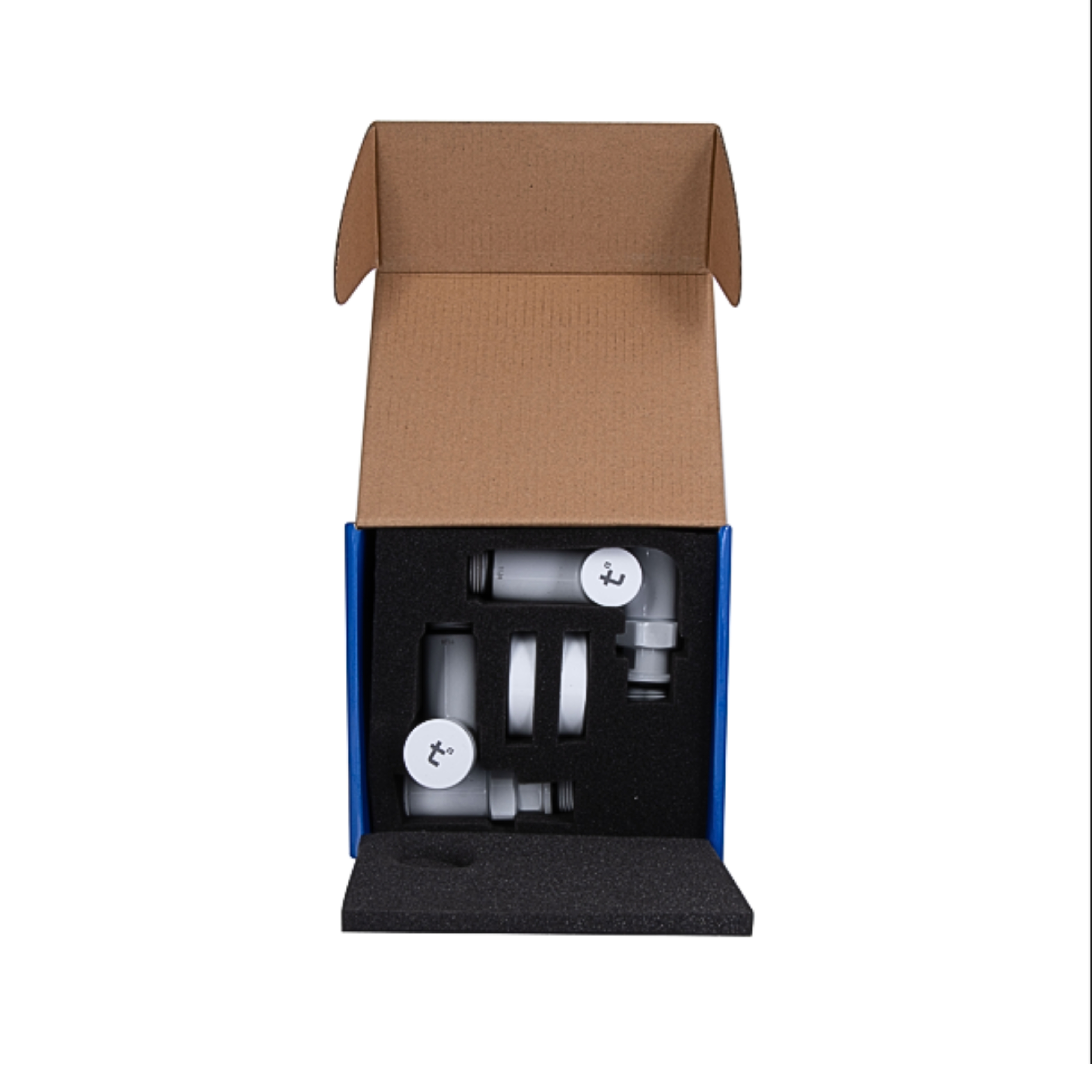Комплект кранів Thermo Alliance Standart 1/2" бiлий, для рушникосушарки кутовий SF395W15HEW