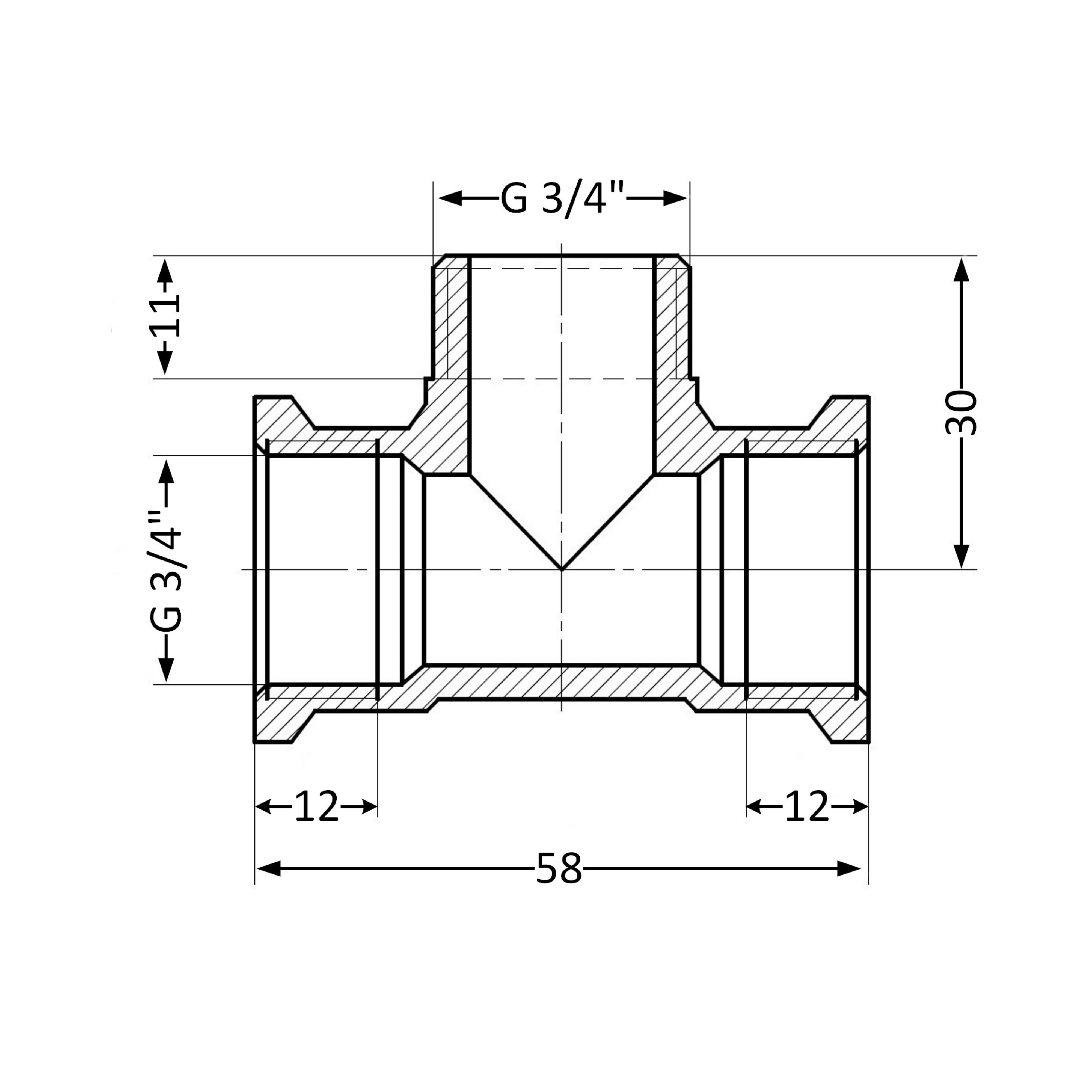 Трійник Thermo Alliance Standart 3/4" ВЗВ SD41520