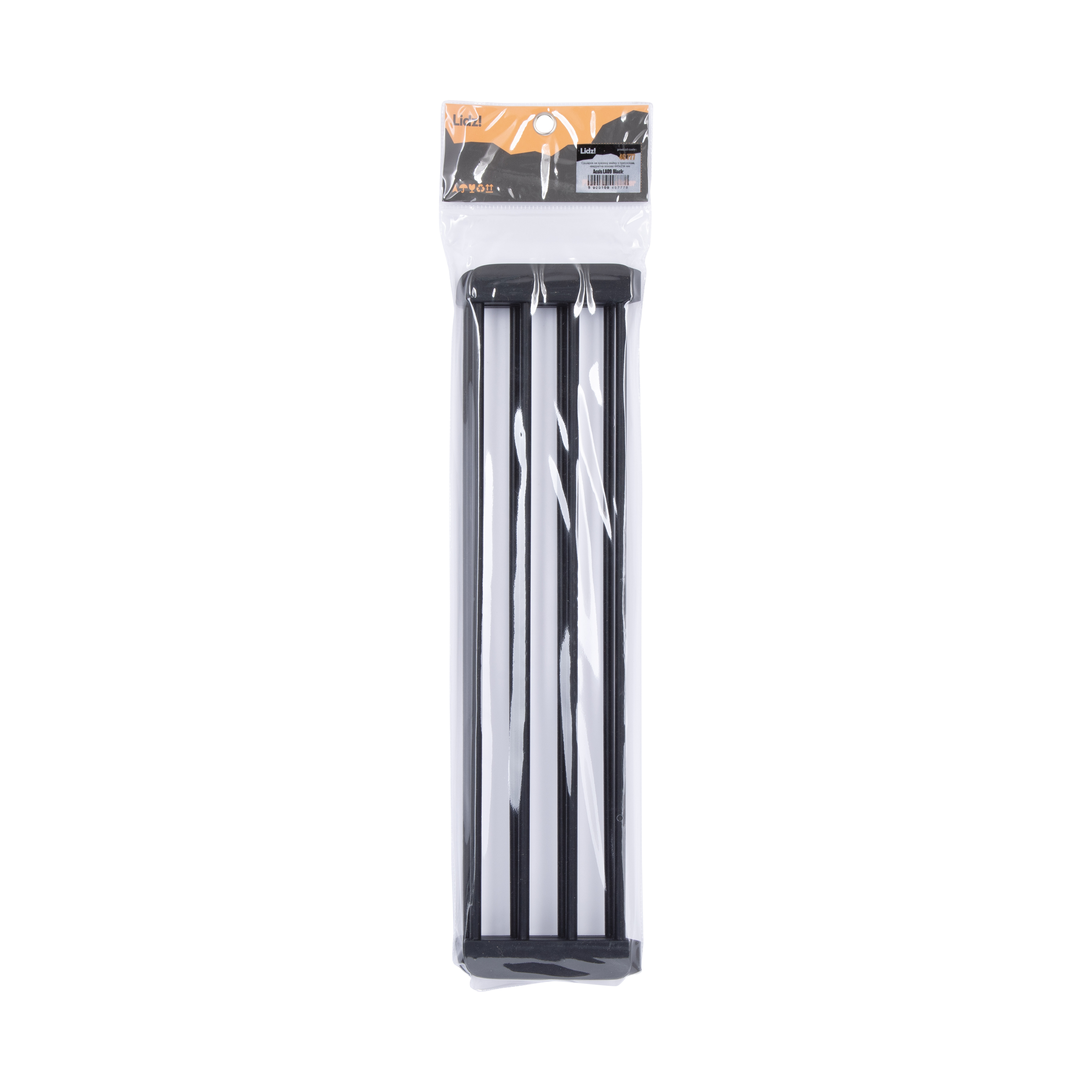 Сушарка на кухонну мийку з присоскою Lidz Acsis LA09 Black, кругла основа, для посуду 440х224 мм LDACSLA09BLM49777