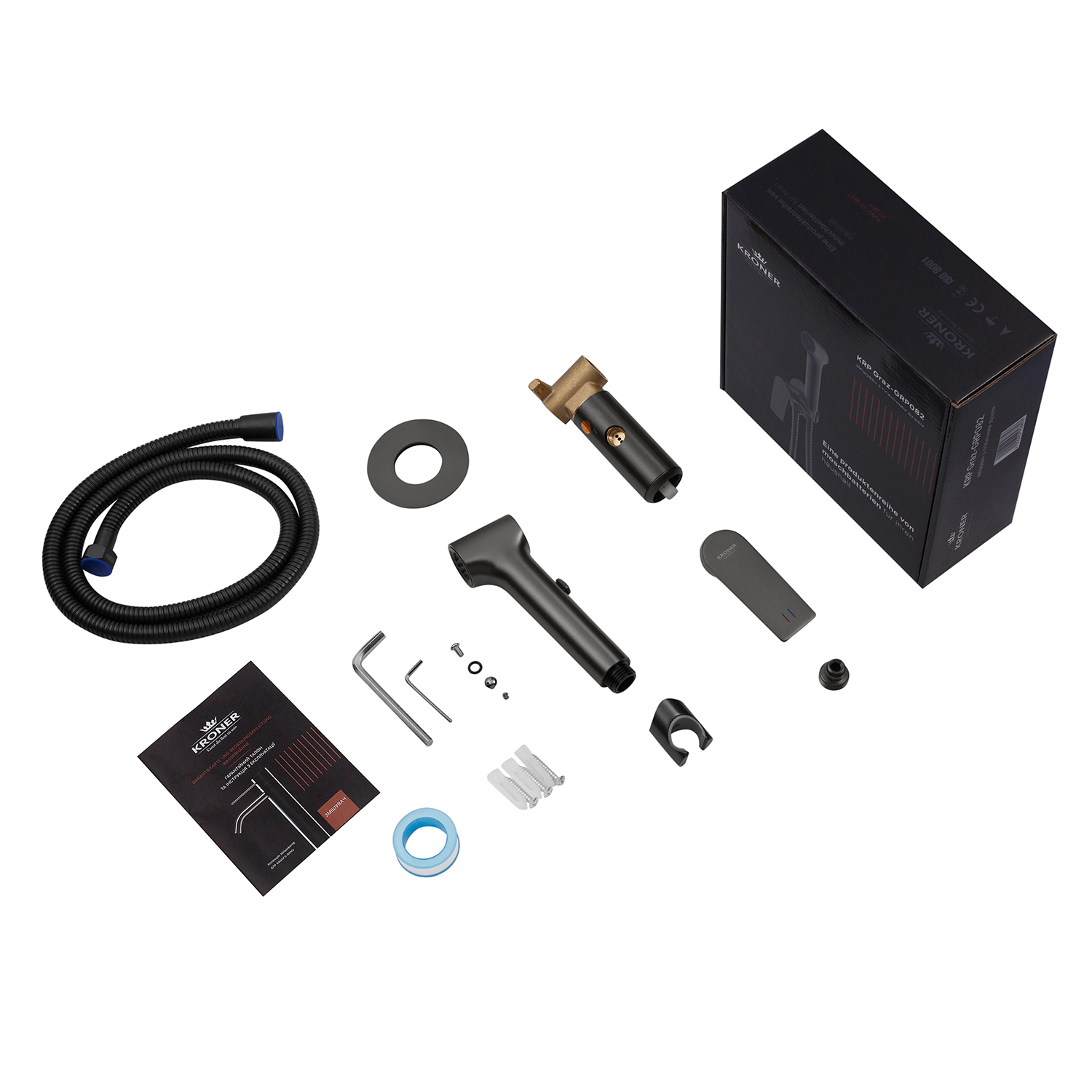 Набір для гігієнічного душу прихованого монтажу зі змішувачем Kroner KRP Graz - GRP082