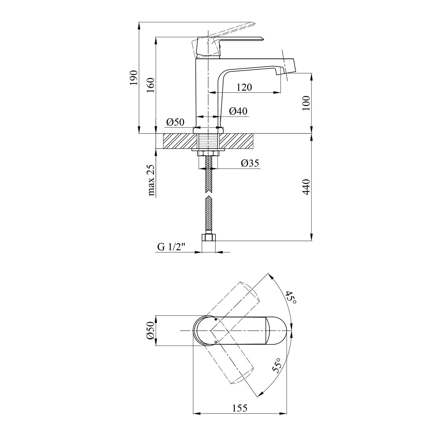 Набор 3 в 1 душова система Kroner Armada-W063 + змішувач Armada-W010 + змішувач Bidet-C082