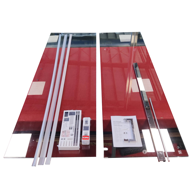 Двері у нішу розсувні KOER SR SD02-120x200-TR-01 прозоре скло EASY CLEAN 8мм хром (KR5384)